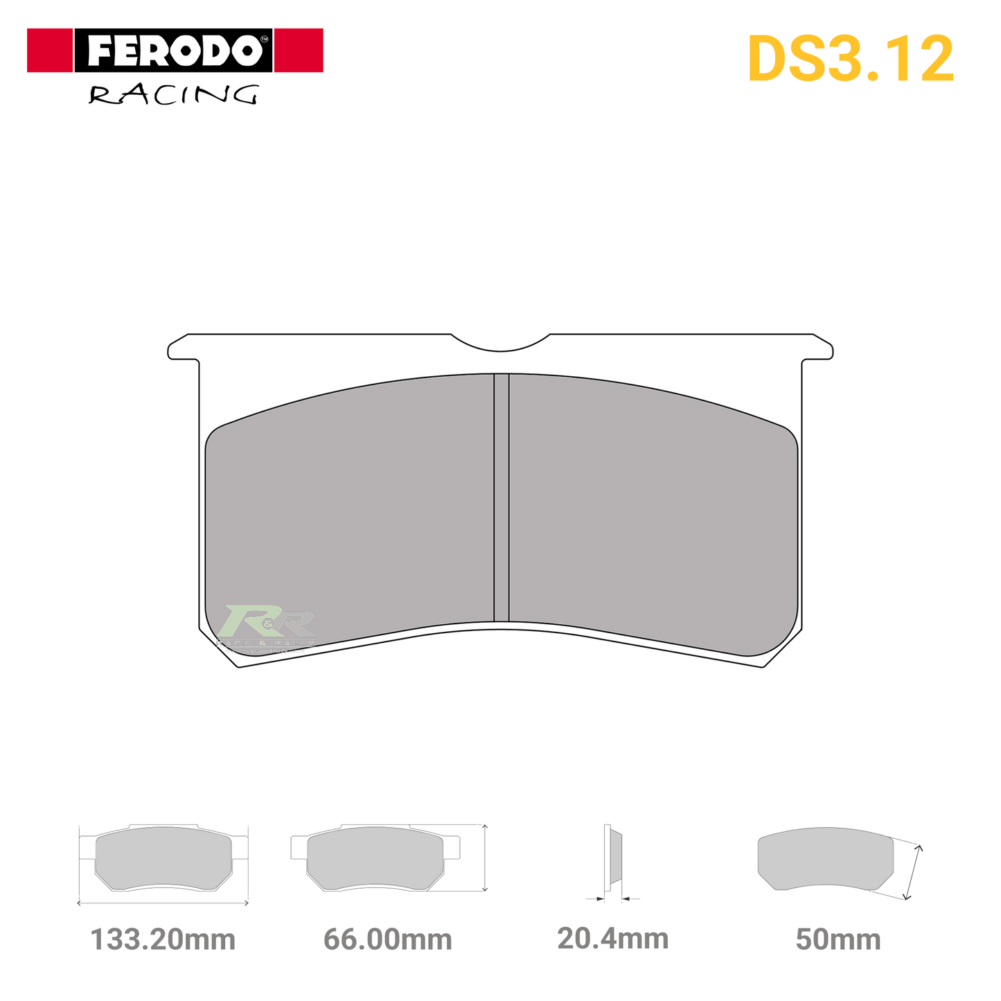 FRP3116G - (G/GB) DS3.12 Brake Pads - Race and Rally