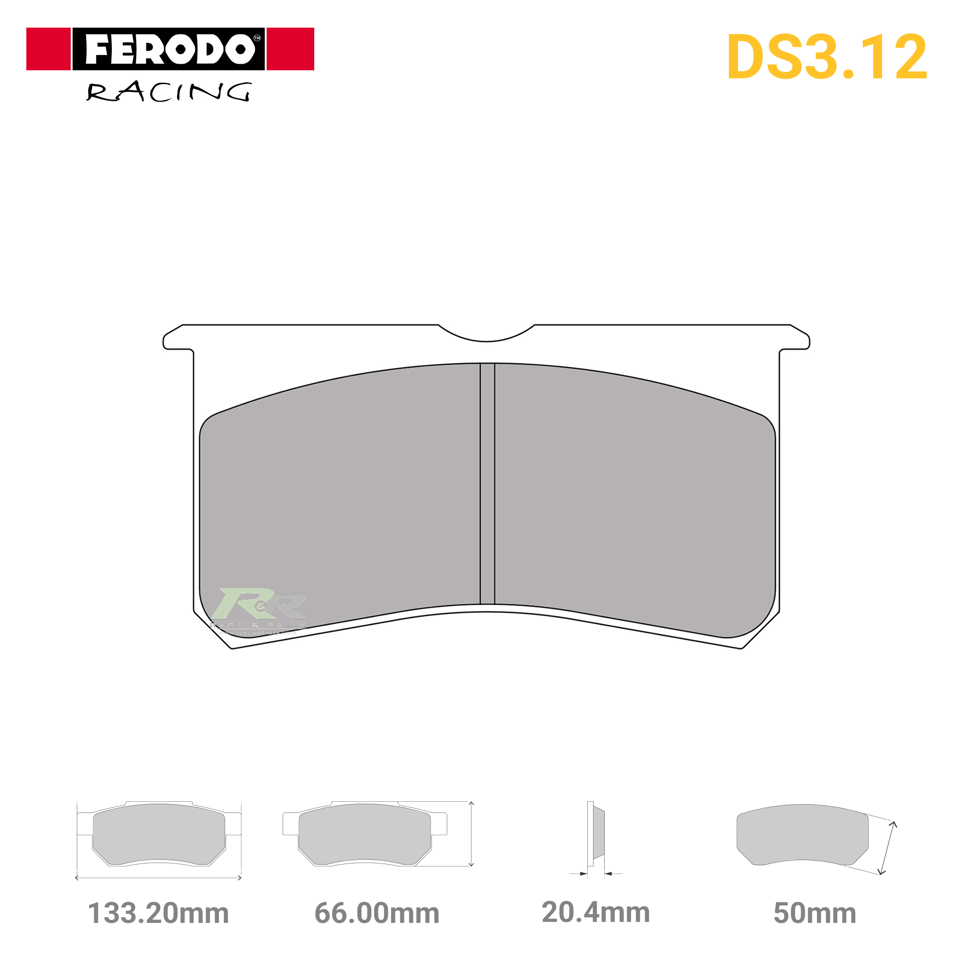 FRP3116G - (G/GB) DS3.12 Brake Pads - Race and Rally
