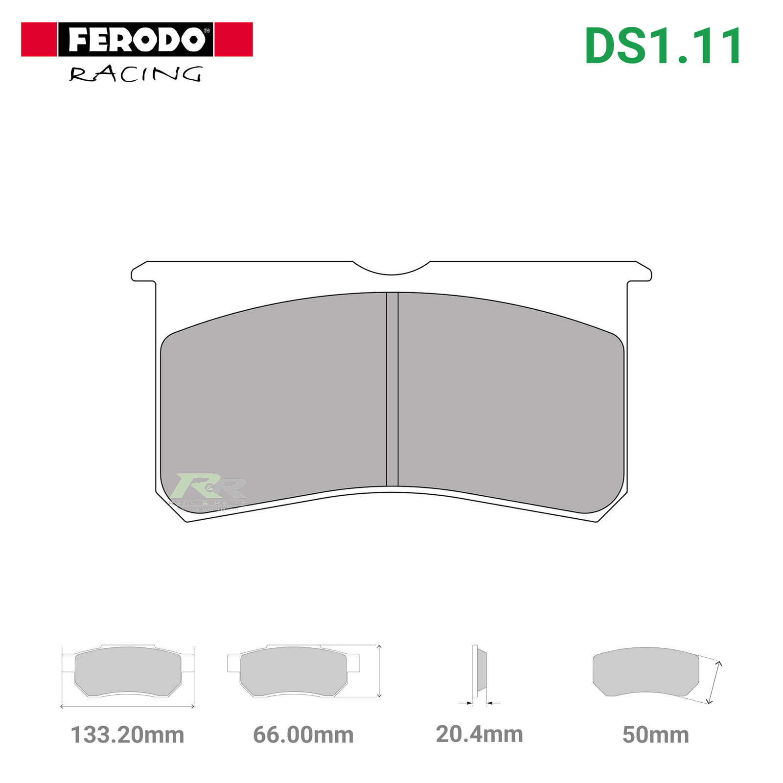 FRP3116W - (W/WB) DS1.11 Brake Pads - Race and Rally