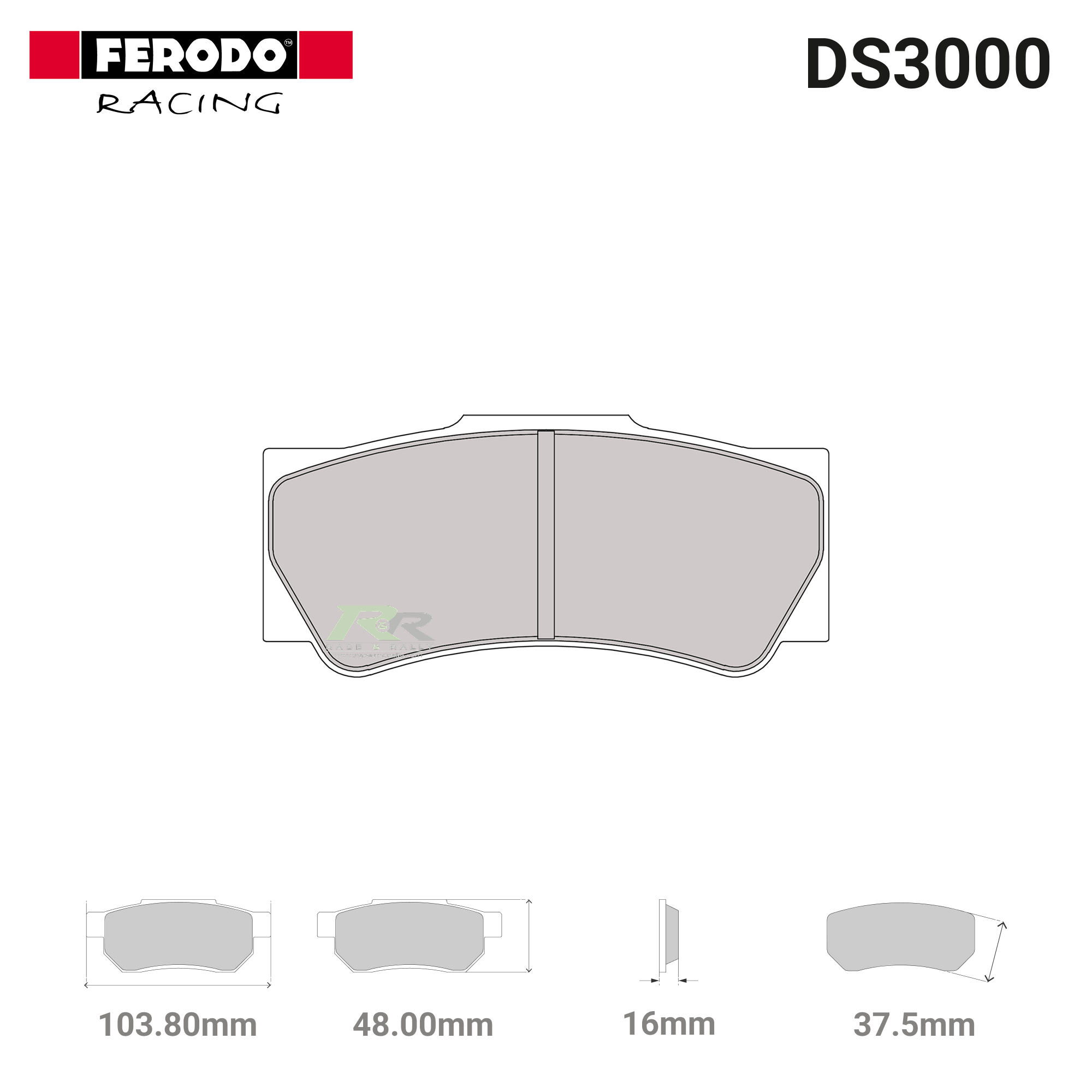 FRP3117R - (R) DS3000 Brake Pads - Race and Rally