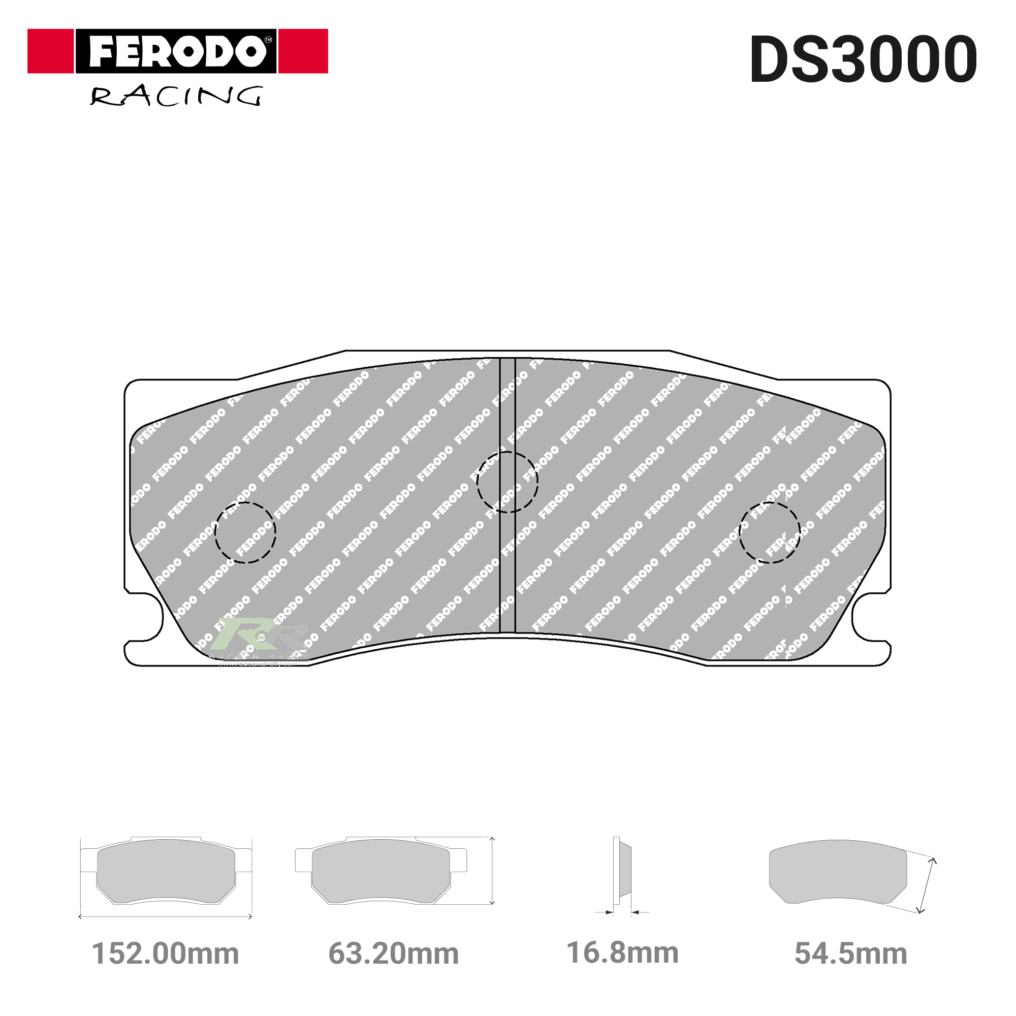 FRP3134R - (R) DS3000 Brake Pads - Race and Rally