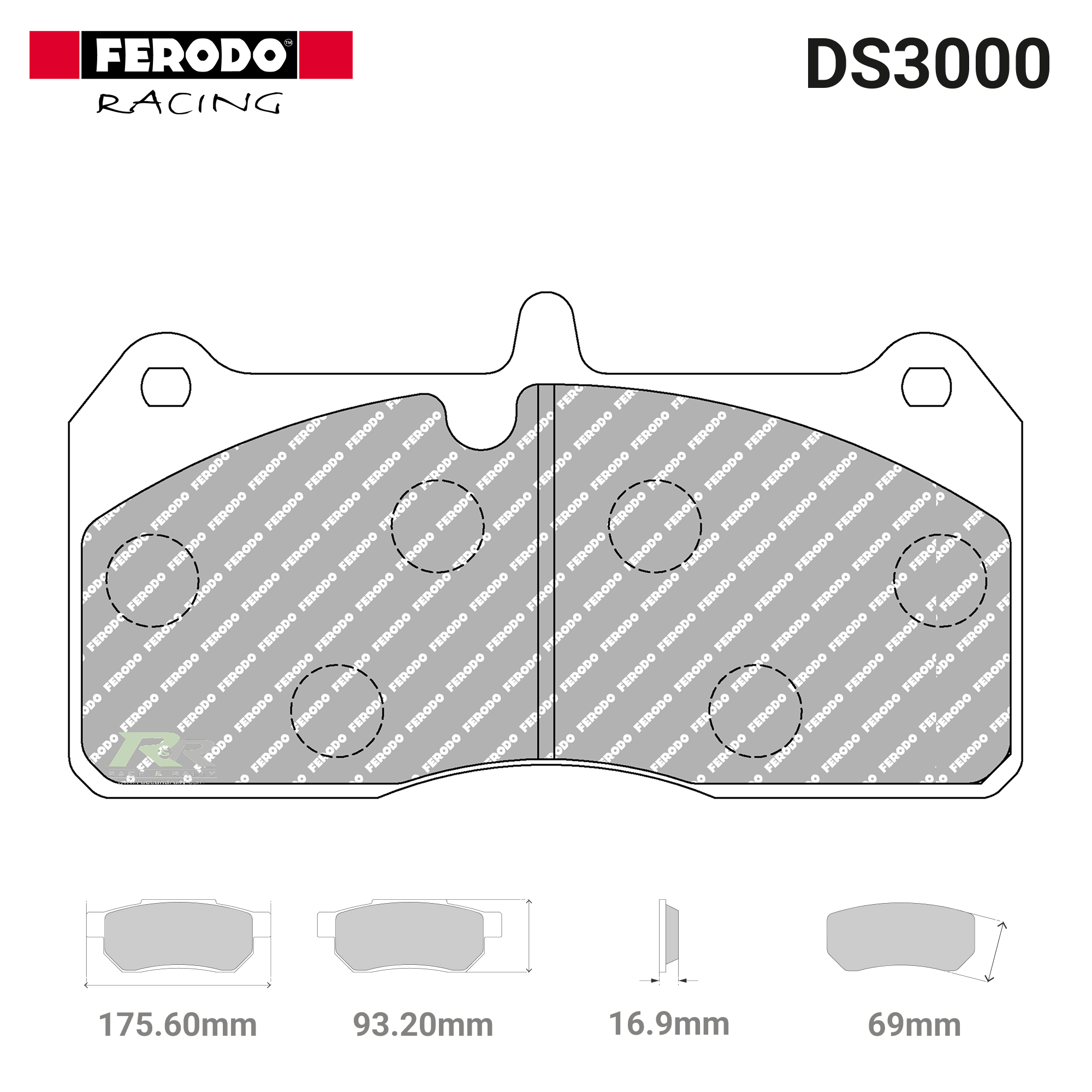 FRP3136R - (R) DS3000 Brake Pads - Race and Rally