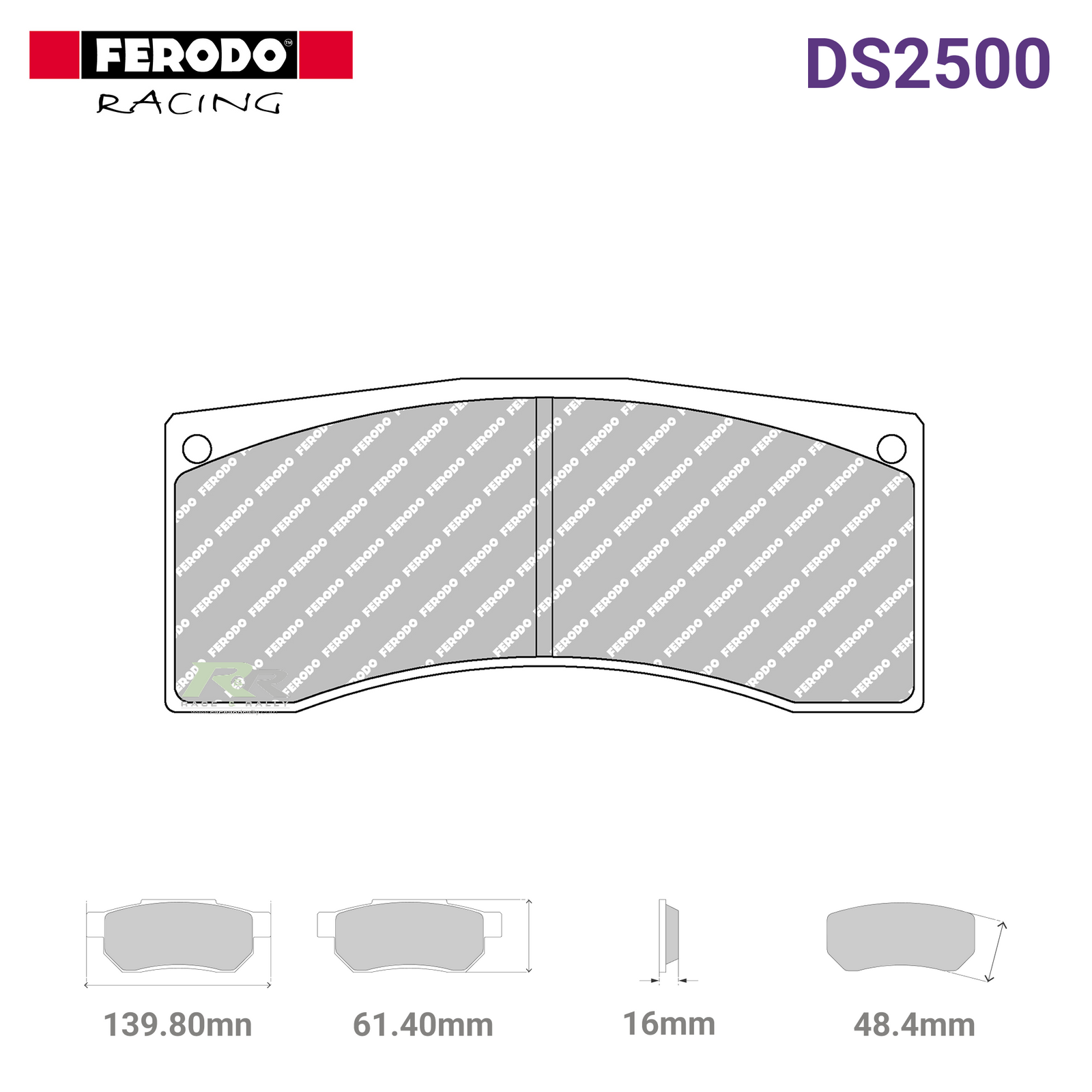 FRP3140H - (H) DS2500 Brake Pads - Race and Rally