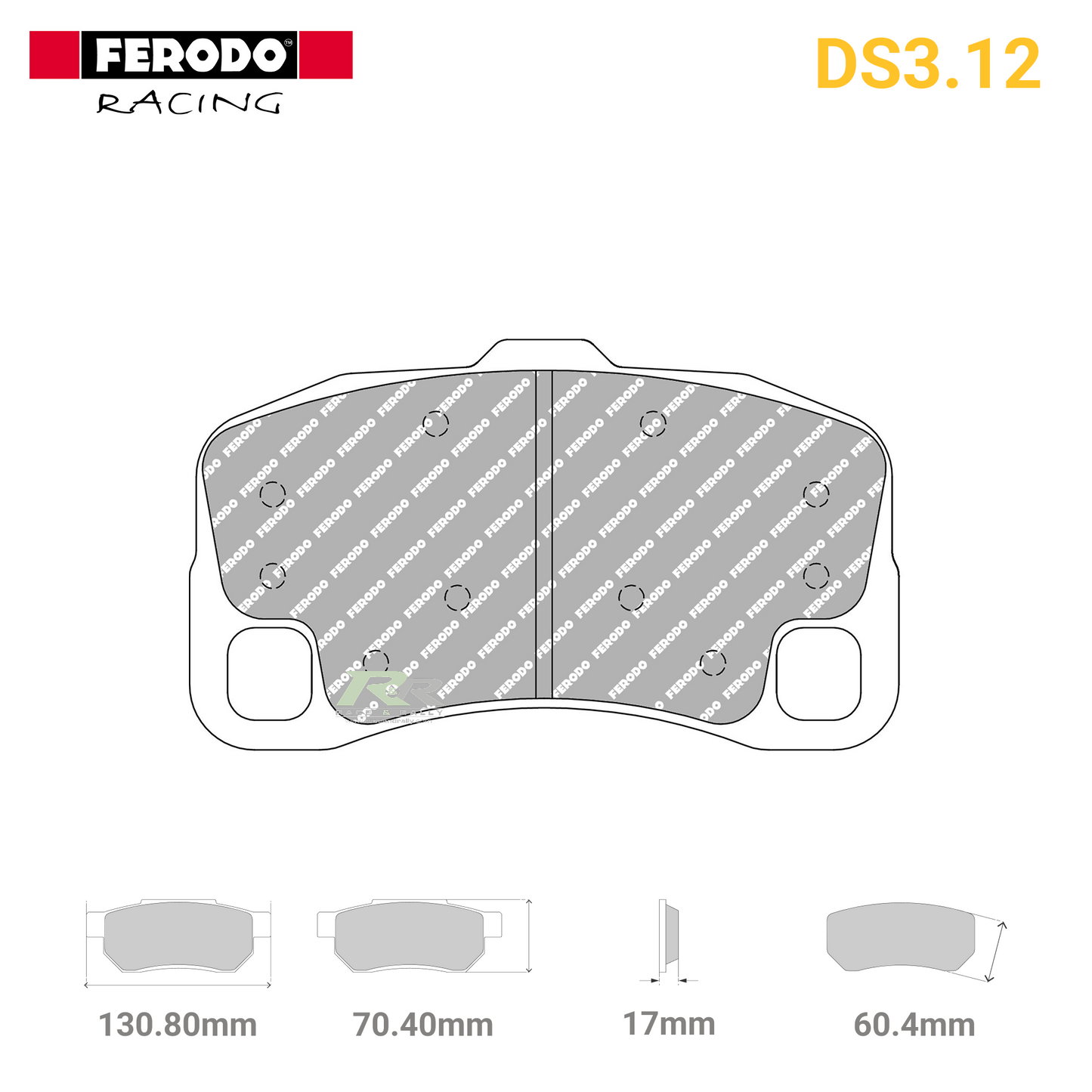 FRP3143G - (G) DS3.12 Brake Pads - Race and Rally