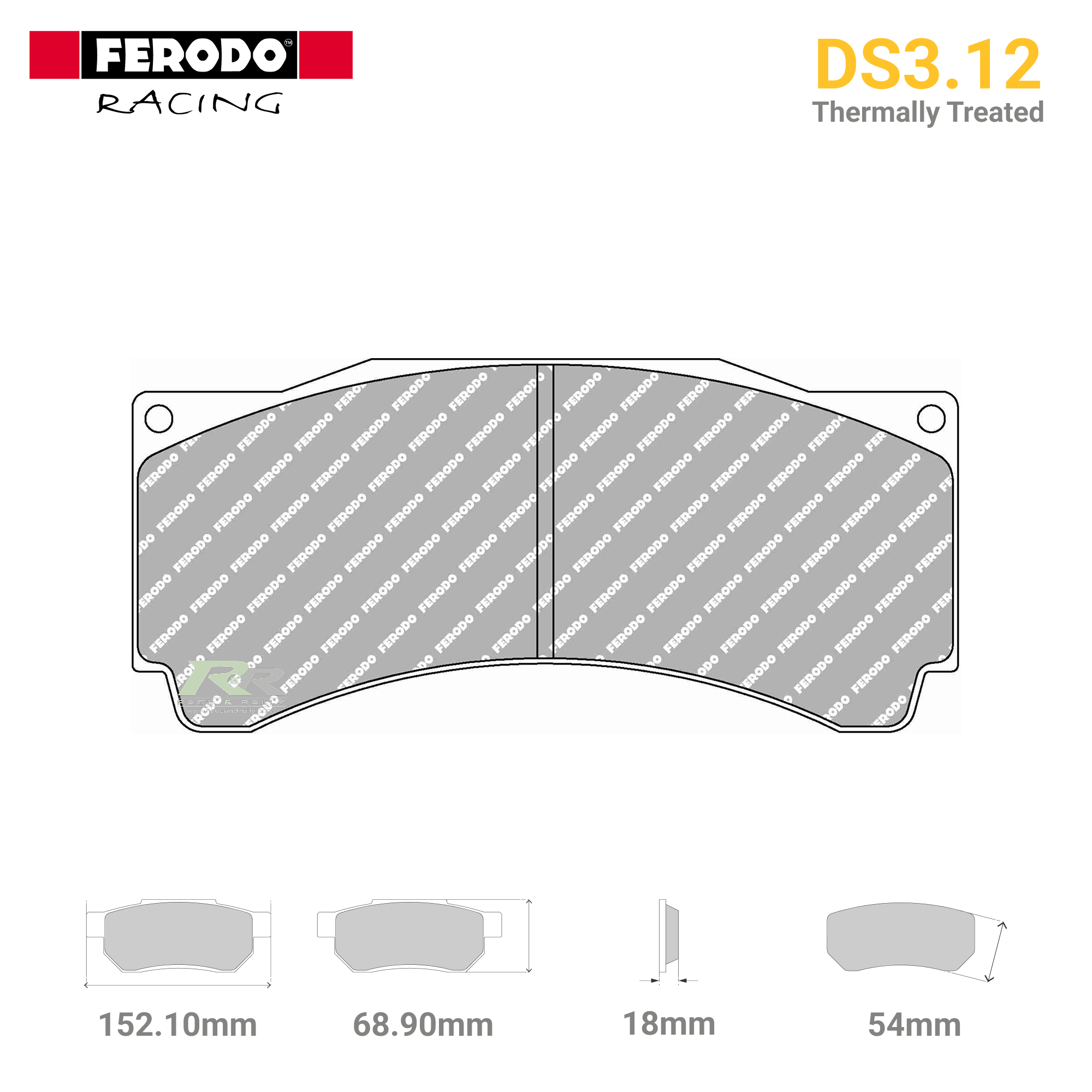 FRP3144GB - (G/GB) DS3.12 Brake Pads - Race and Rally