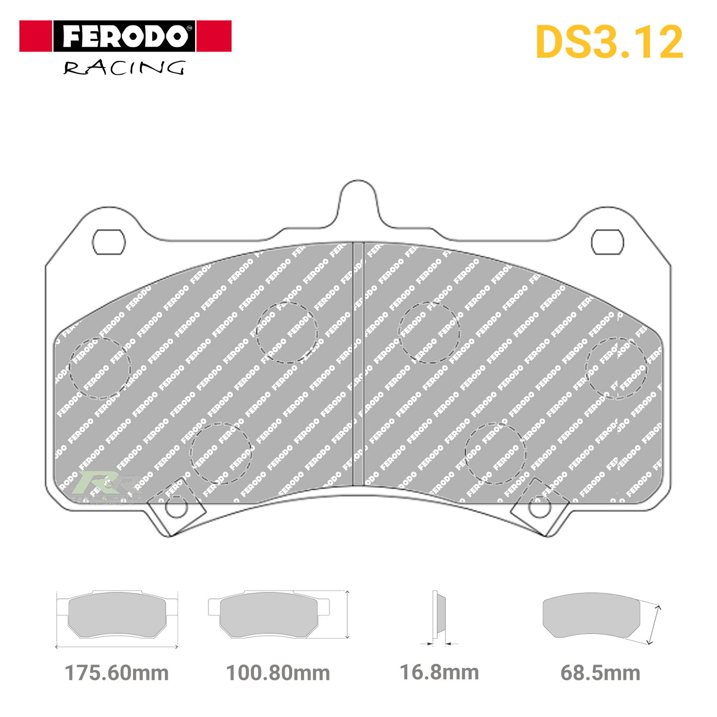 FRP3147G - (G) DS3.12 Brake Pads - Race and Rally