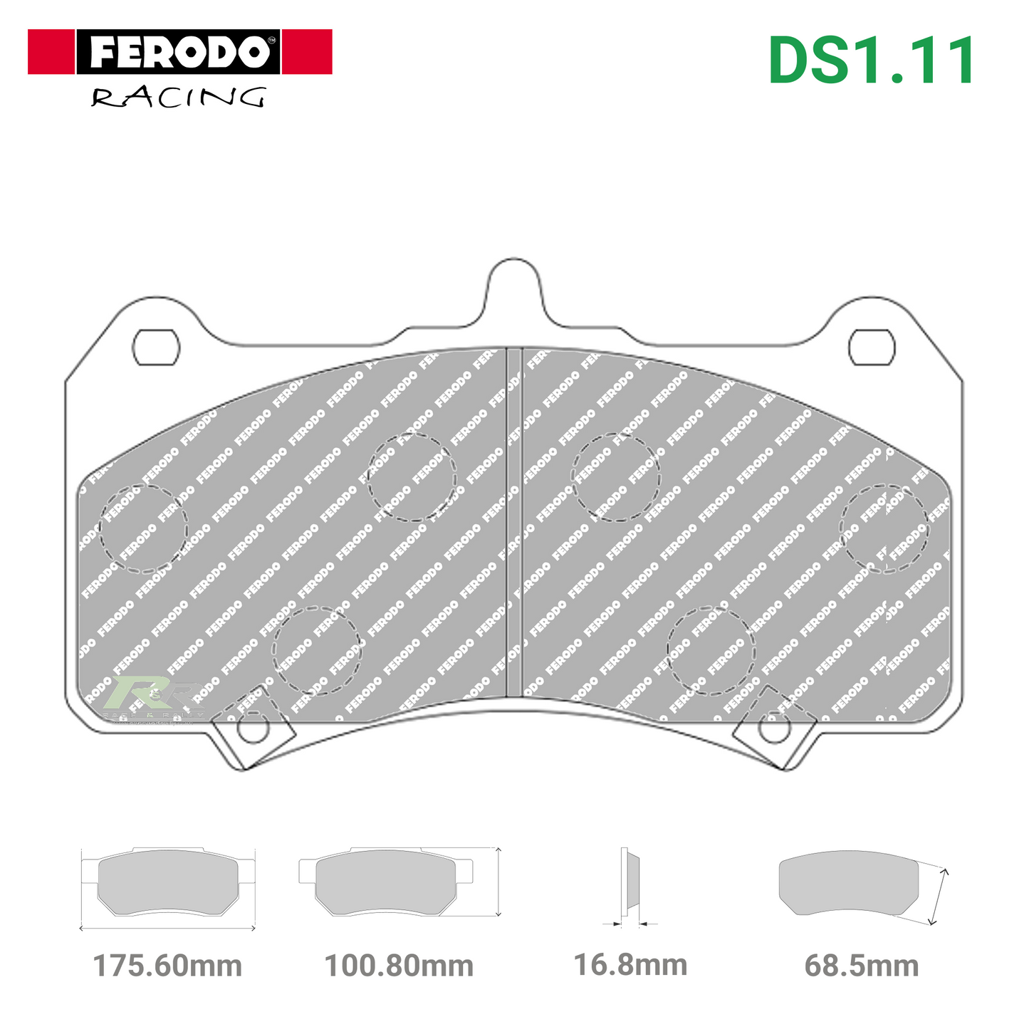 FRP3147W - (W/WB) DS1.11 Brake Pads - Race and Rally