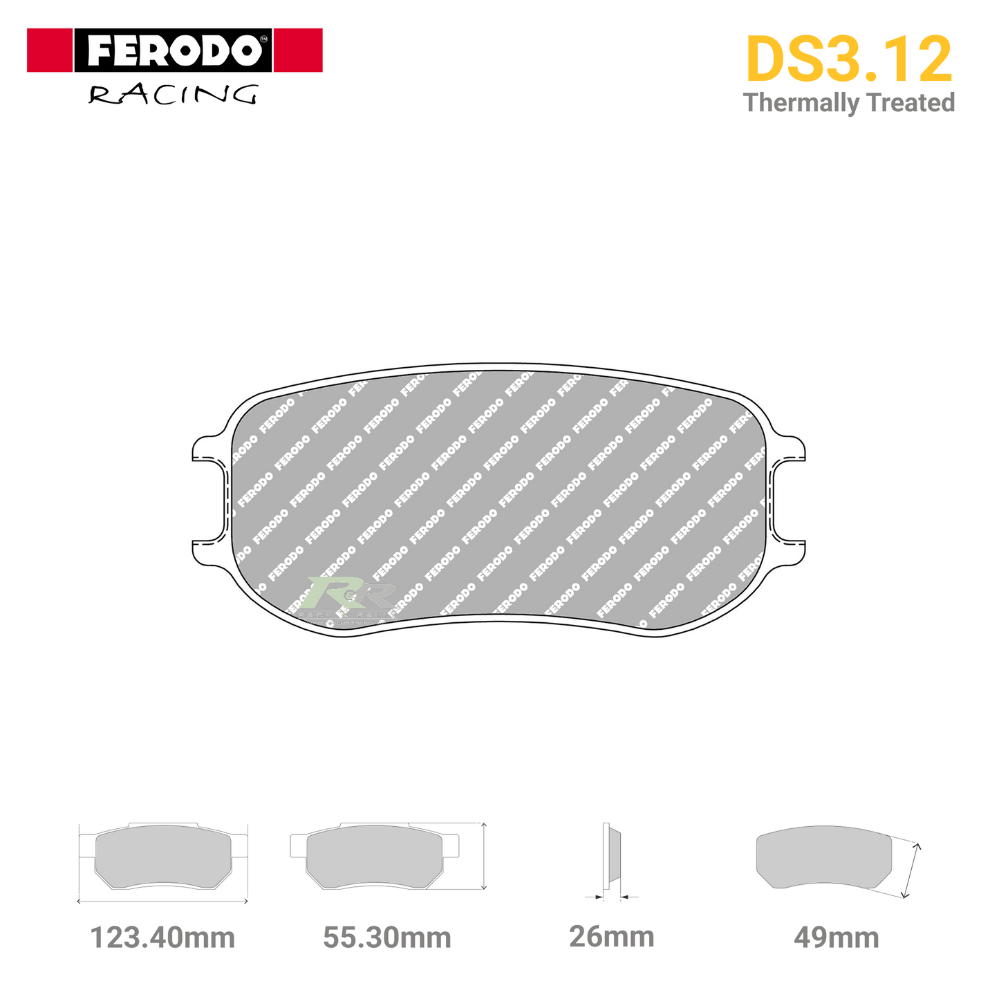 FRP3152GB - (G/GB) DS3.12 Brake Pads - Race and Rally