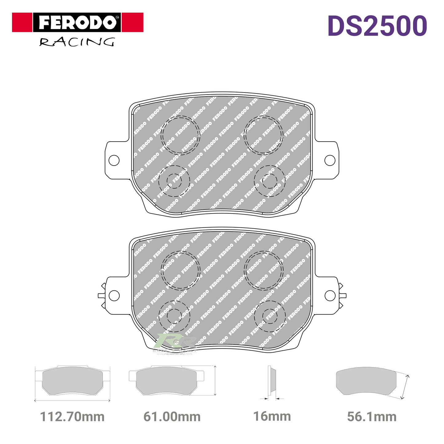 FRP3162H - (H) DS2500 Brake Pads - Race and Rally