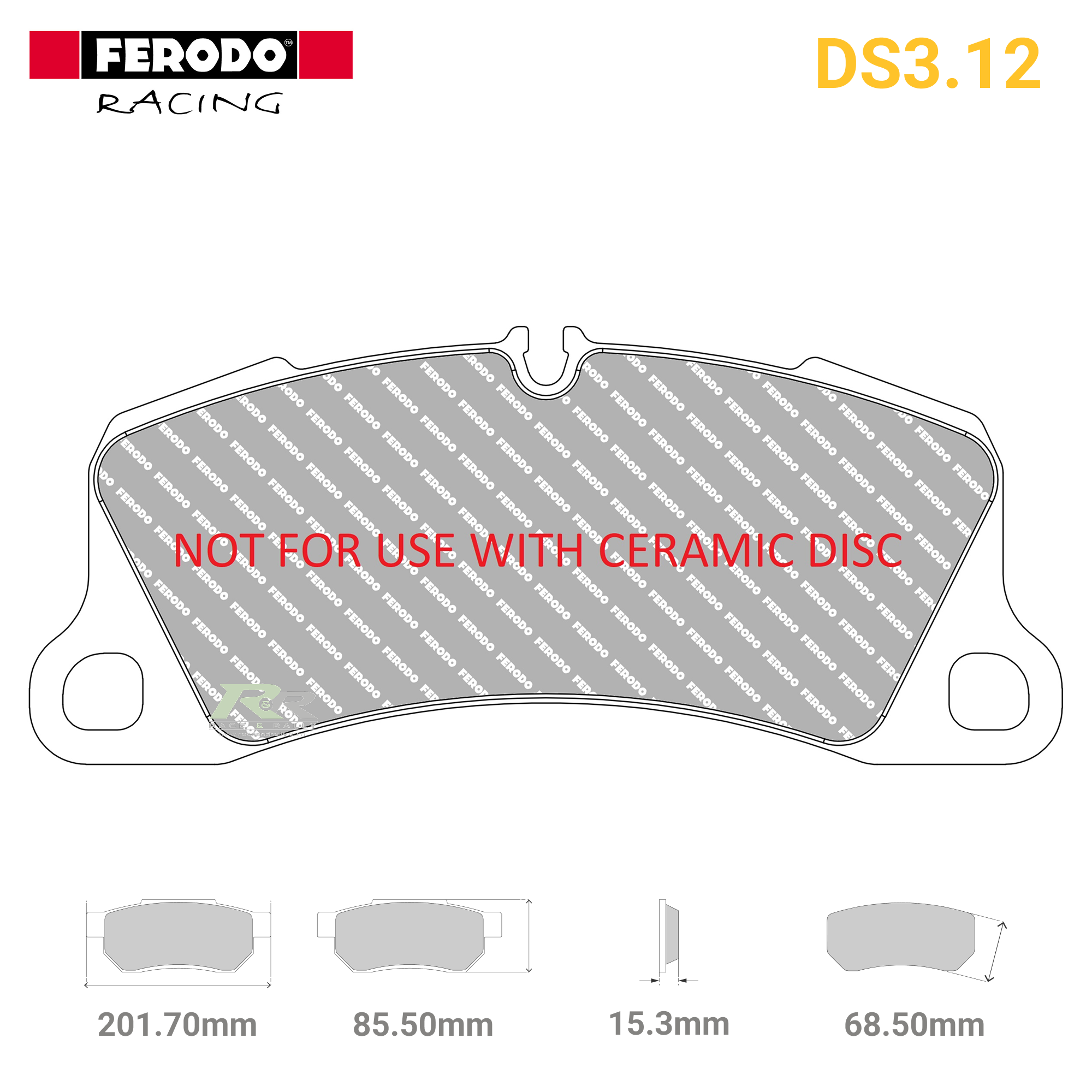 FRP3164G - (G) DS3.12 Brake Pads - Race and Rally