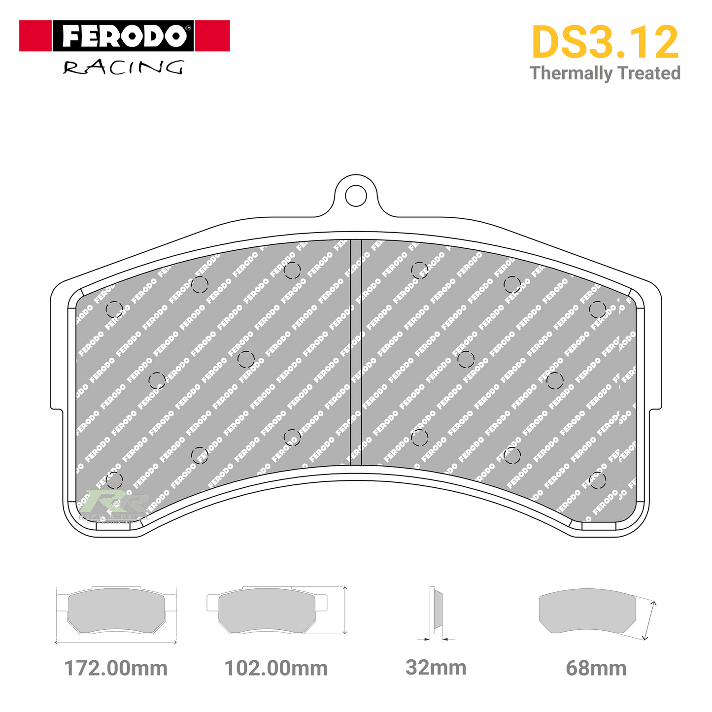 FRP3165GB - (GB) DS3.12 Brake Pads - Race and Rally