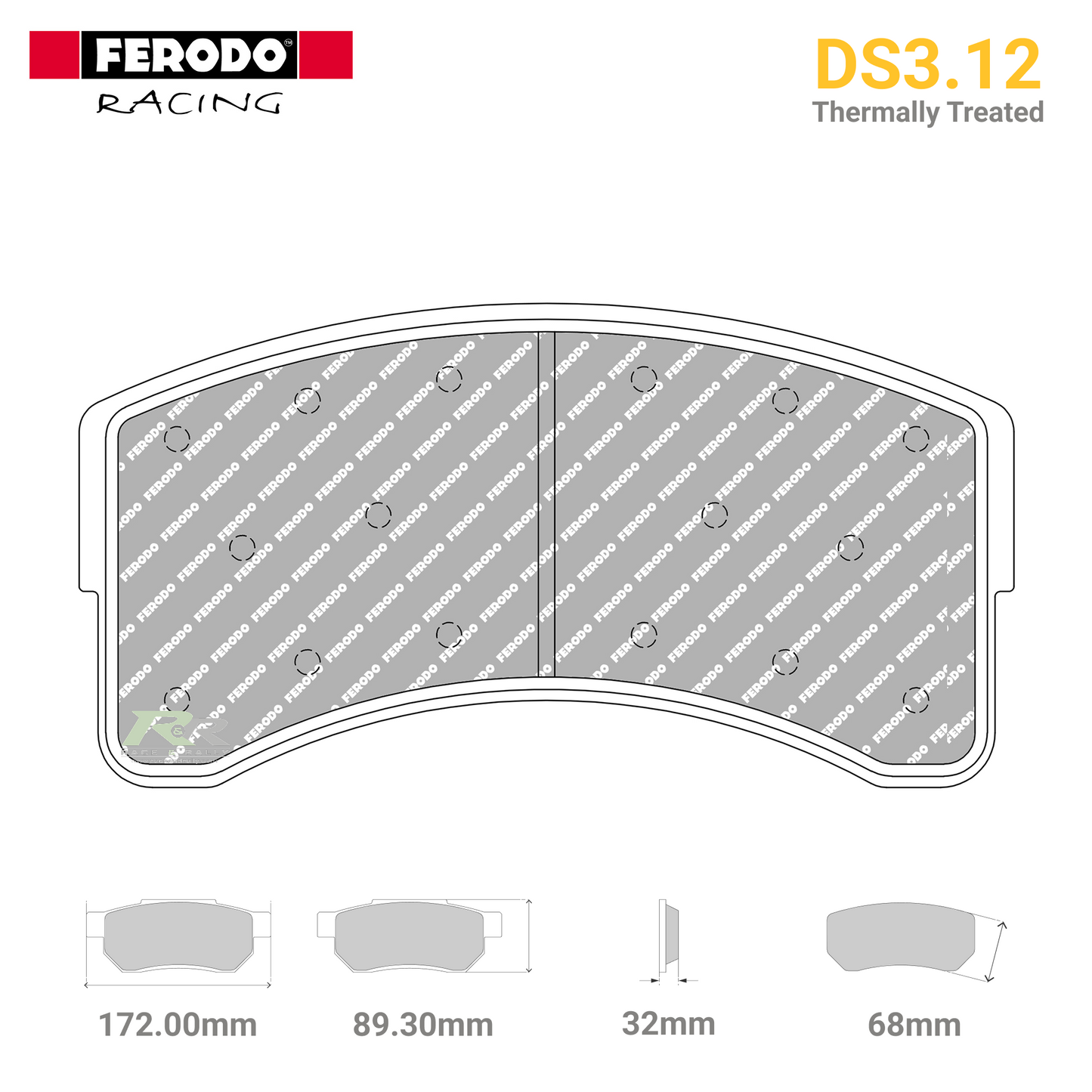 FRP3168GB - (GB) DS3.12 Brake Pads - Race and Rally