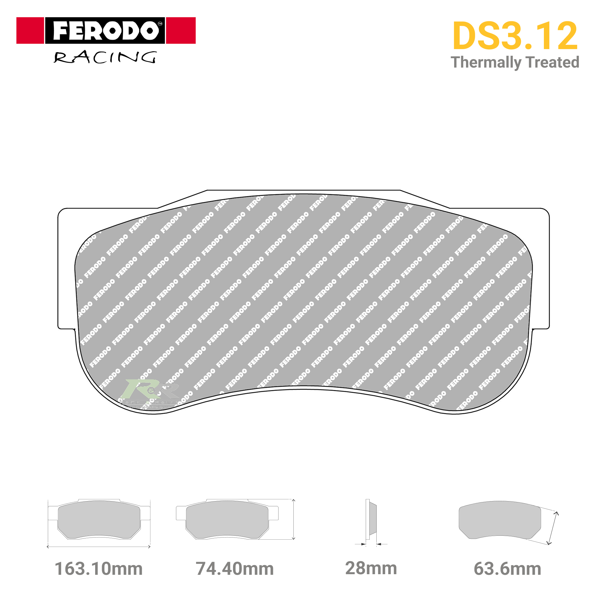 FRP3169GB - (GB) DS3.12 Brake Pads - Race and Rally