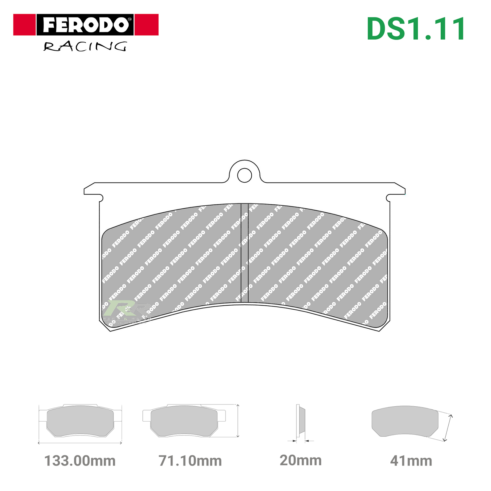 FRP501W - (W/WB) DS1.11 Brake Pads - Race and Rally