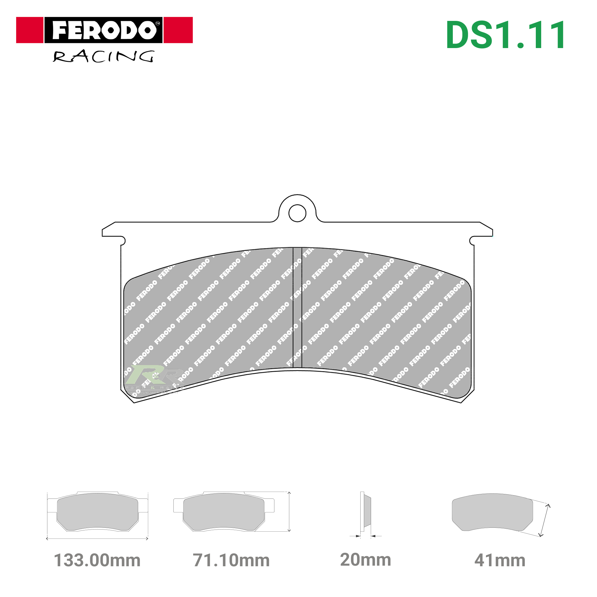FRP501W - (W/WB) DS1.11 Brake Pads - Race and Rally