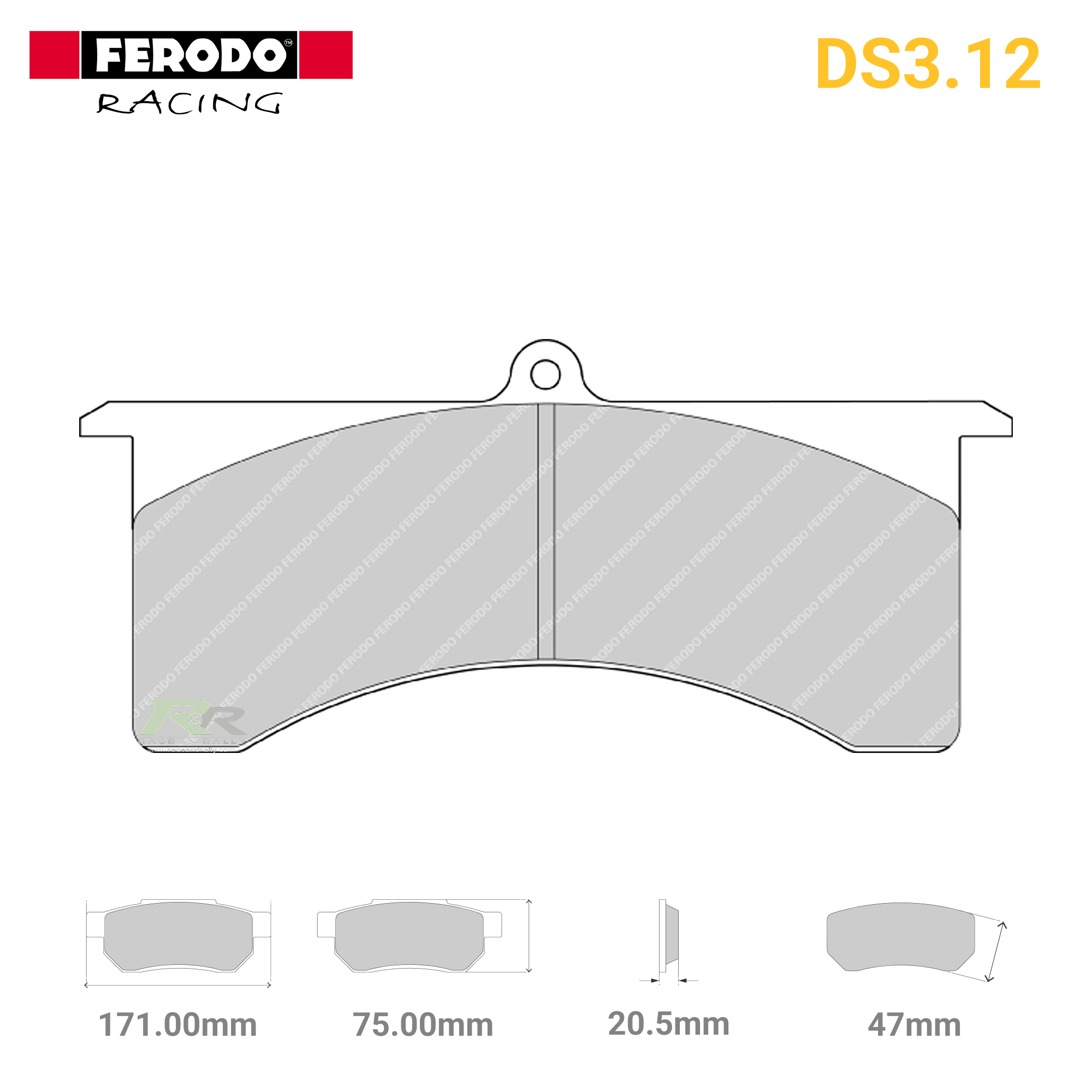FRP503G - (G) DS3.12 Brake Pads - Race and Rally