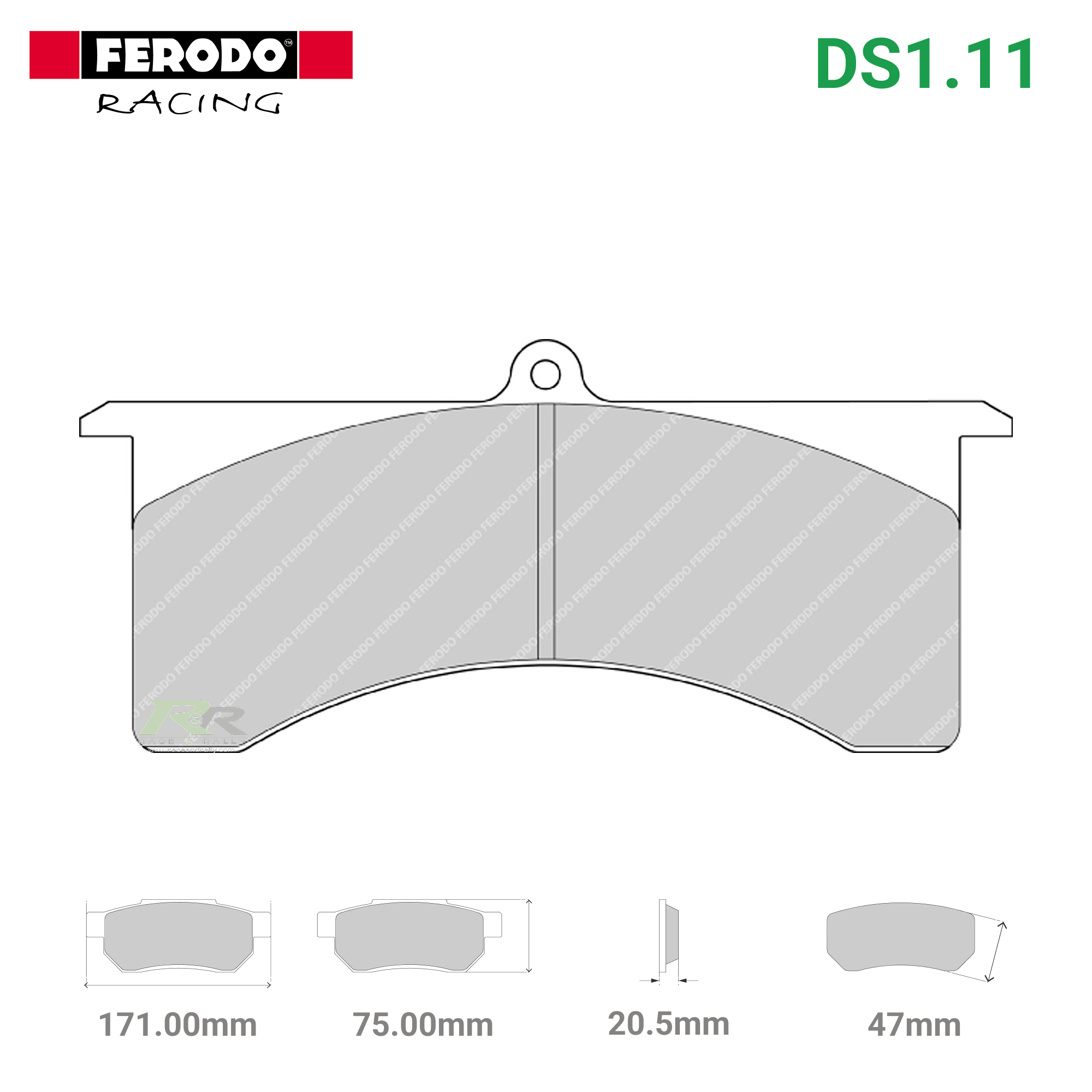 FRP503W - (W/WB) DS1.11 Brake Pads - Race and Rally