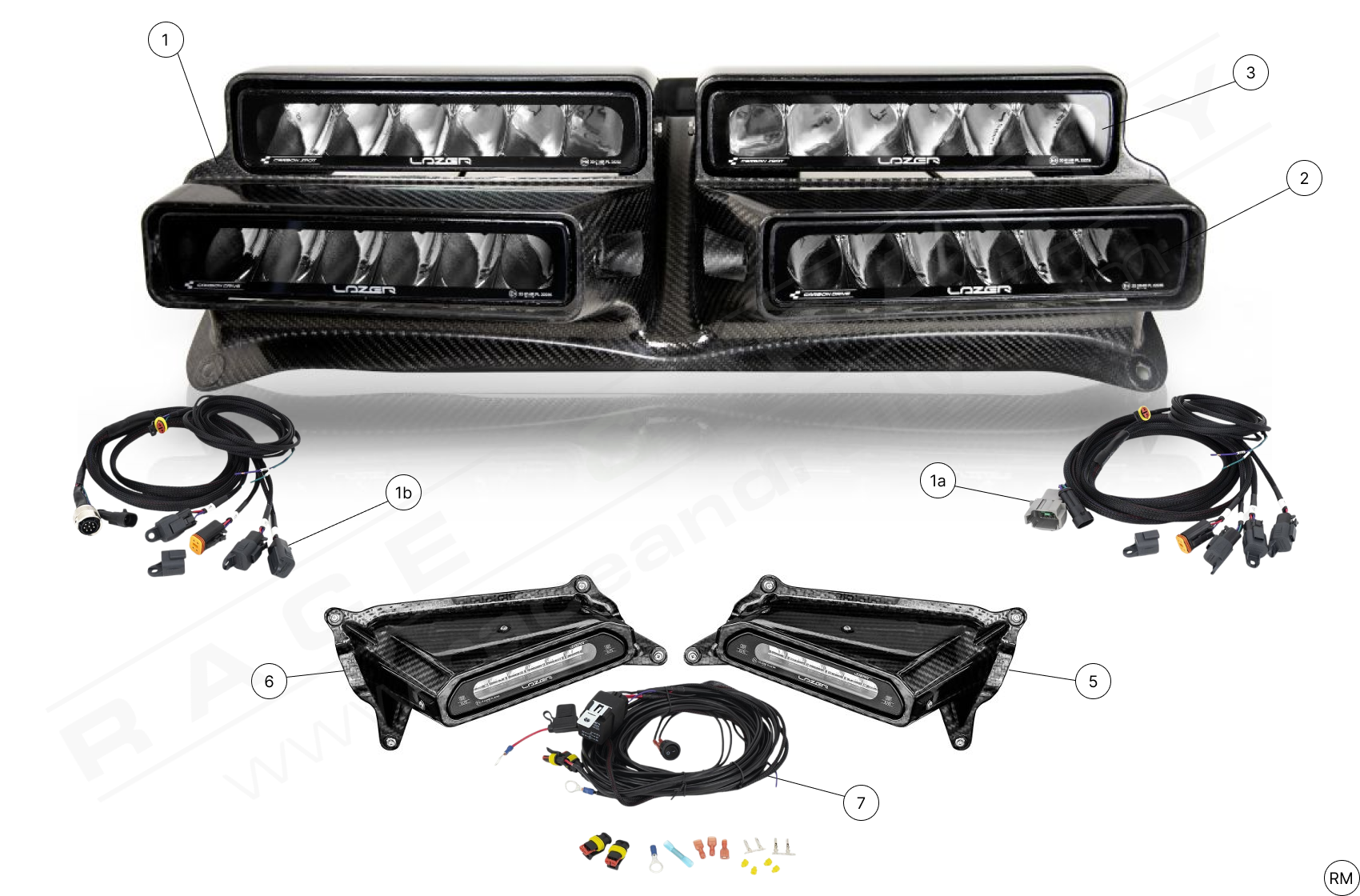 Lazer Lampod Kit - Race and Rally