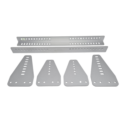 2024 6-peice Anodised Aluminium Seat Brackets - Pair - Race and Rally