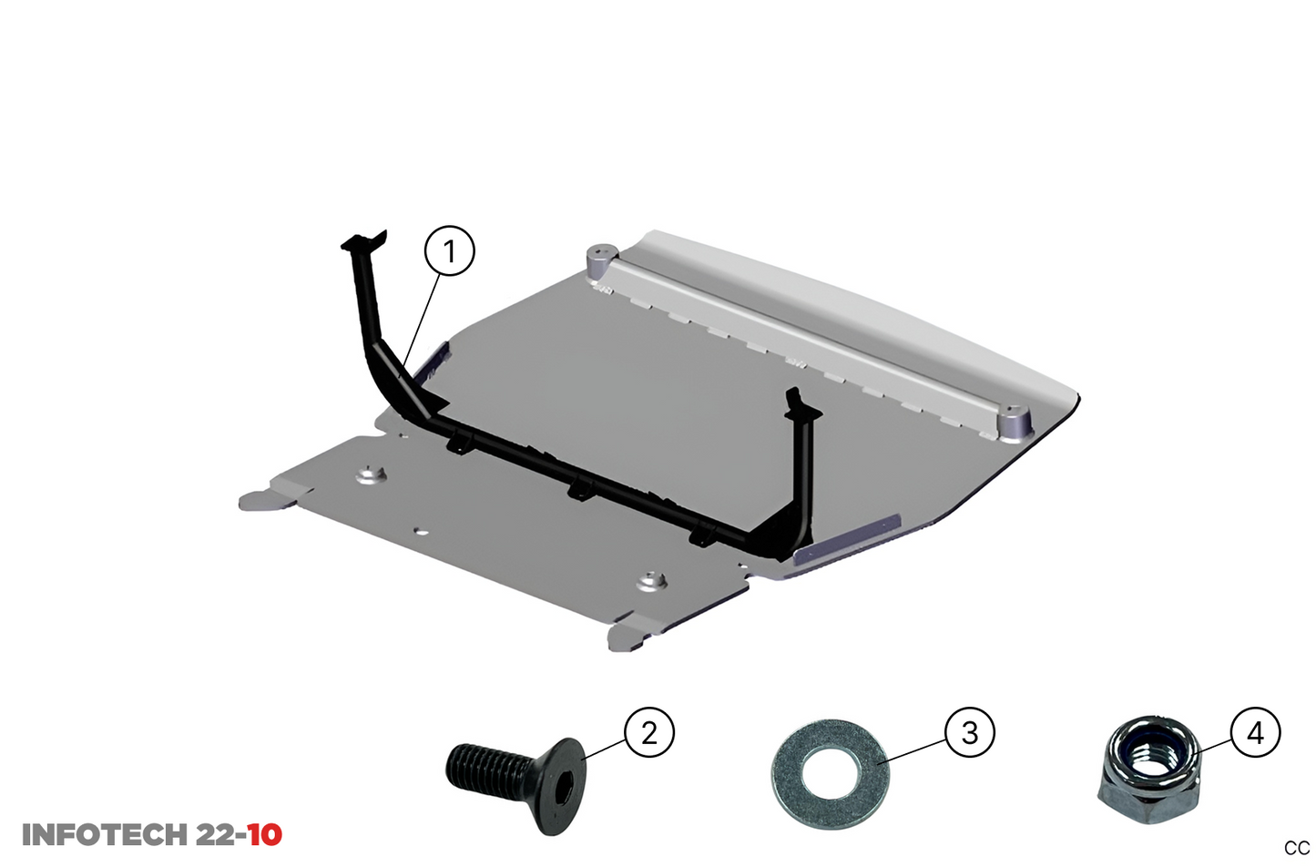 Infotech 22-10 - R6A Sumpguard Reinforcement Beam - Gravel