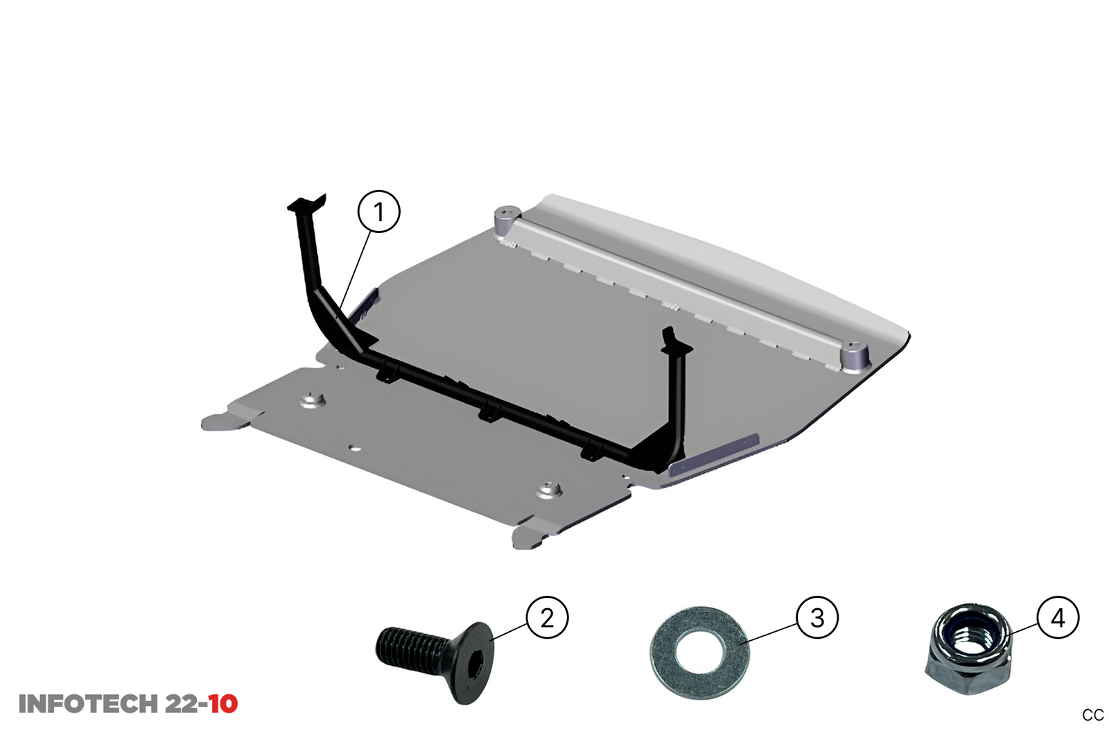 Infotech 22-10 - R6A Sumpguard Reinforcement Beam - Gravel