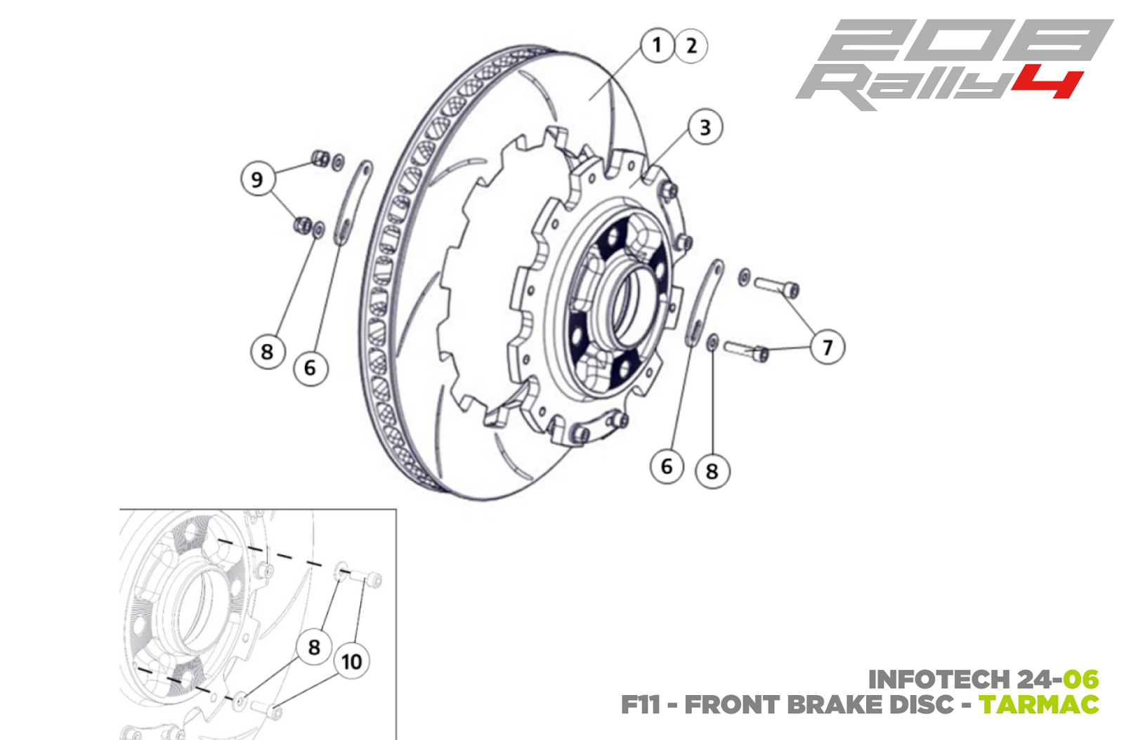 Infotech 24-06 - F11 Front EVO Brake Discs - Tarmac - Race and Rally