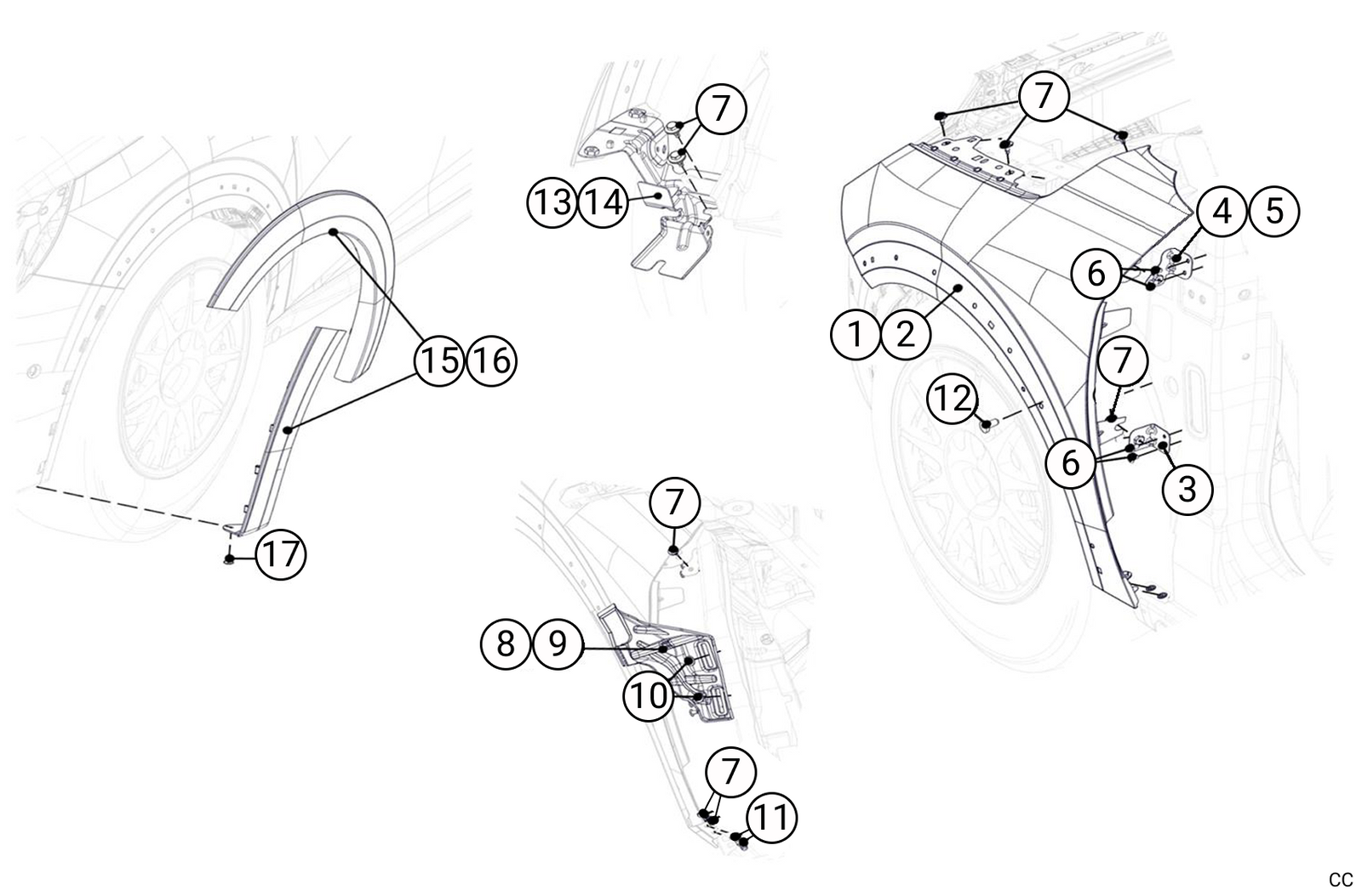 K3C - Front Wing - Race and Rally