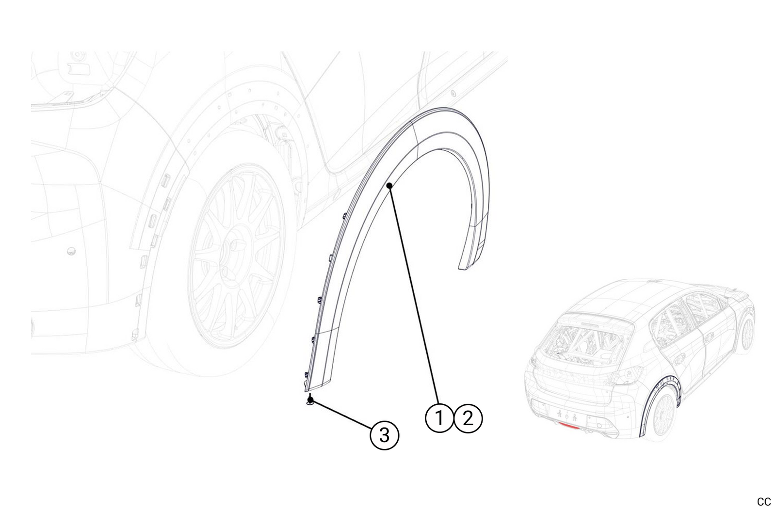 K4A - Rear Wheel Arch Covers - Race and Rally