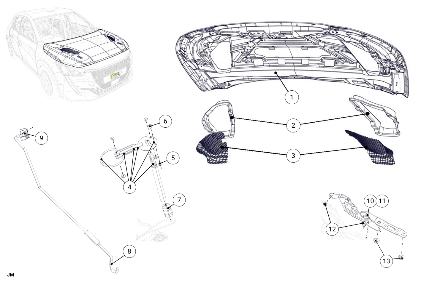 K7B - Bonnet - Race and Rally