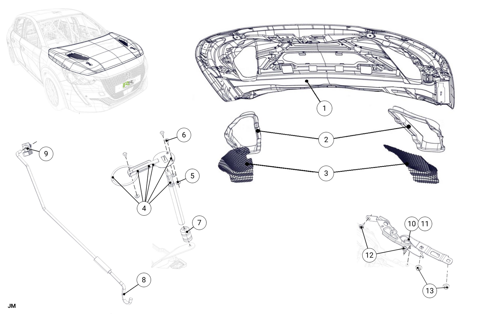 K7B - Bonnet - Race and Rally