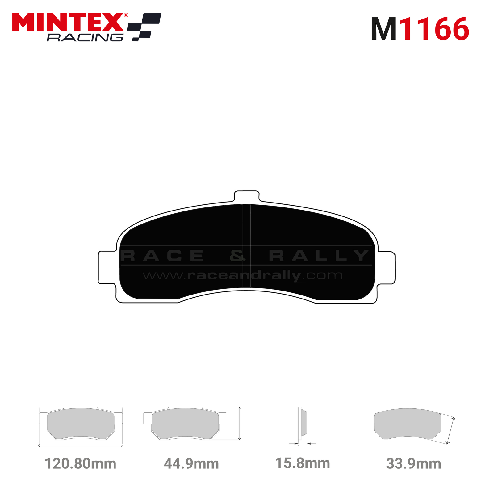 MDB1623 - M1166 Brake Pads - Race and Rally