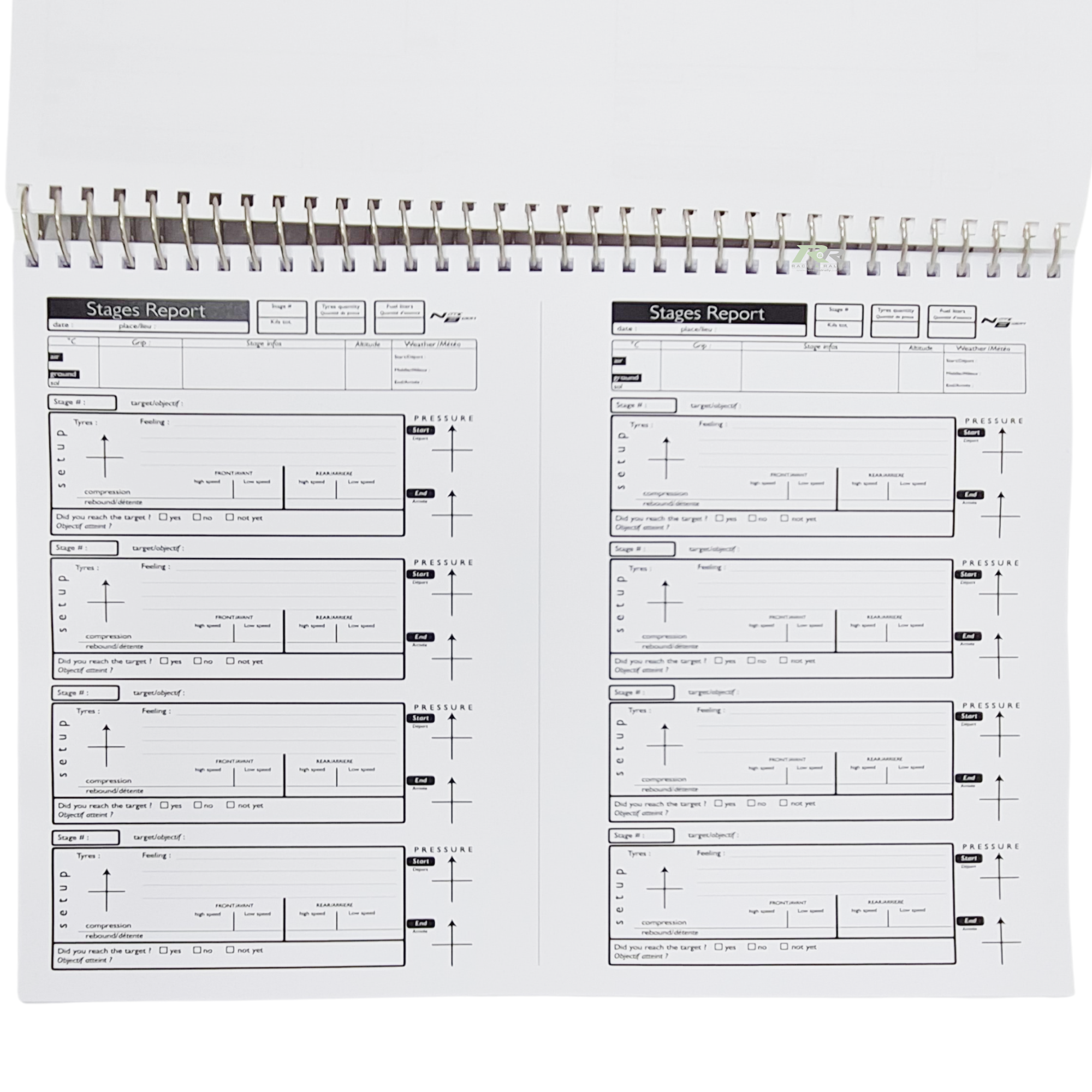 NoteBook Pacenote Book - A4 - Race and Rally