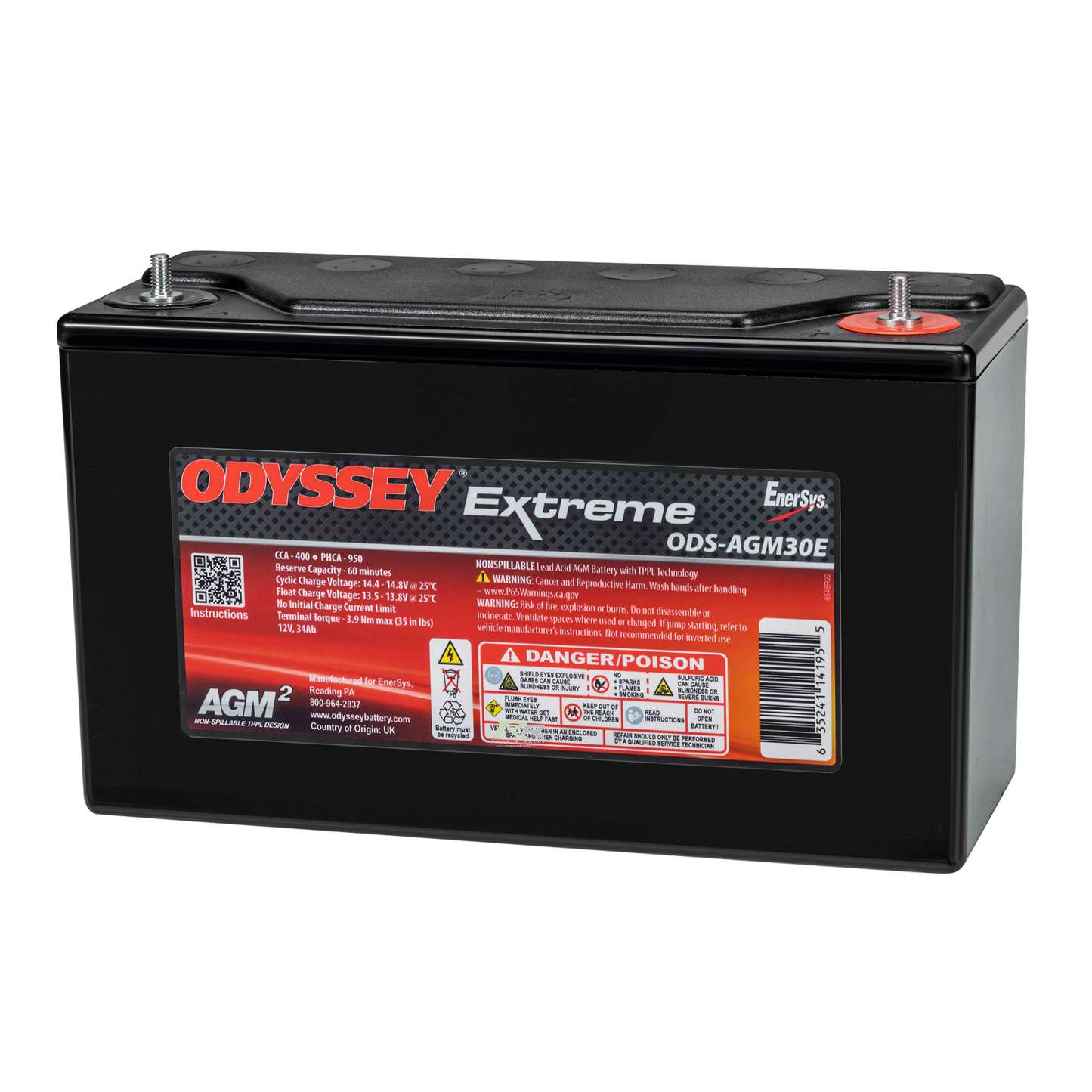 Odyssey Extreme Racing 30 Battery - PC950
