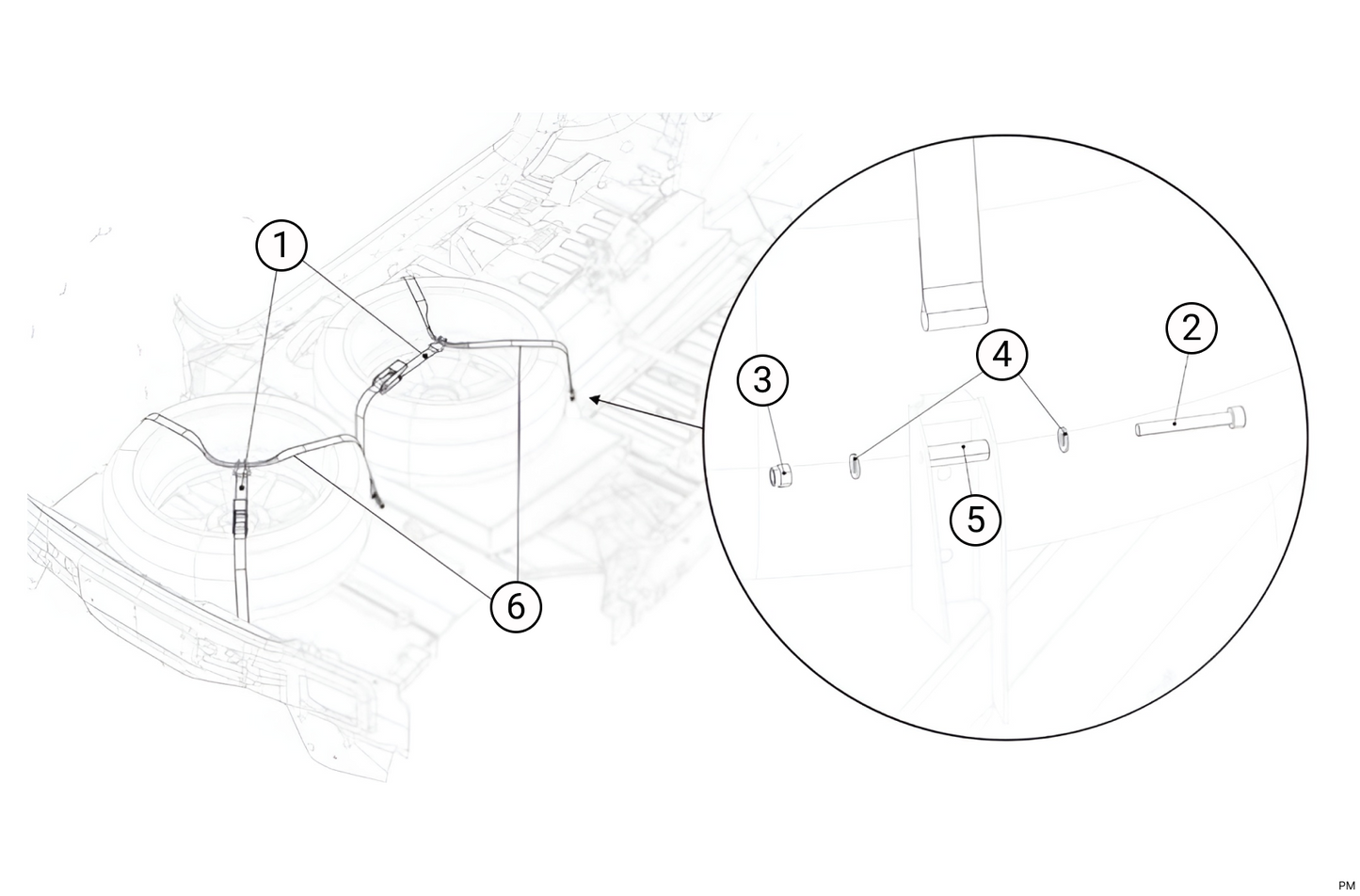 R5E - Spare Wheel Strap