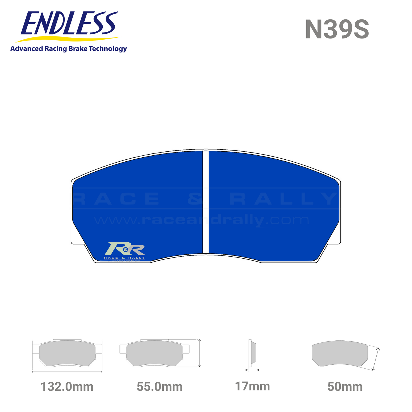 Endless RCP015 Brake Pad Set - N39S - Race and Rally