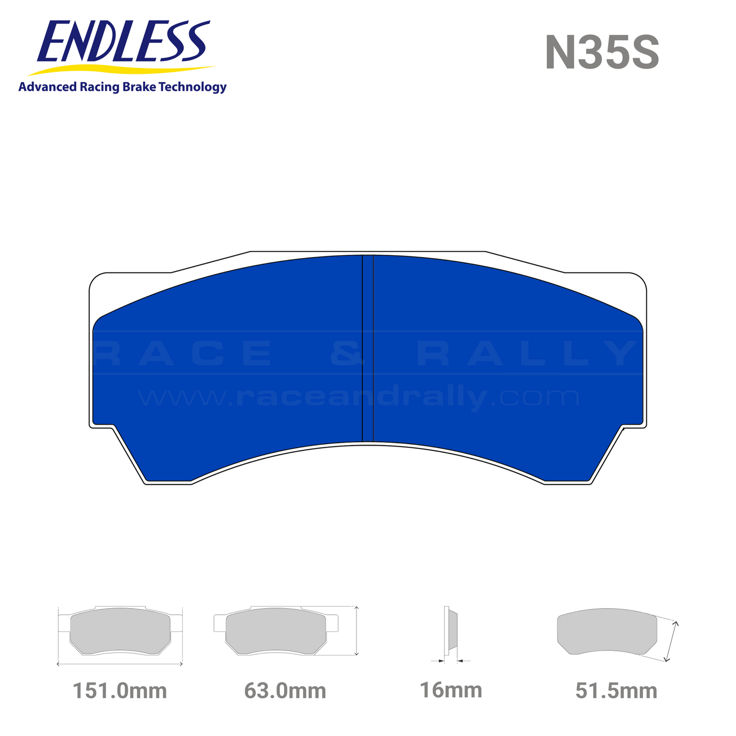 Endless RCP130 Brake Pad Set - N35S