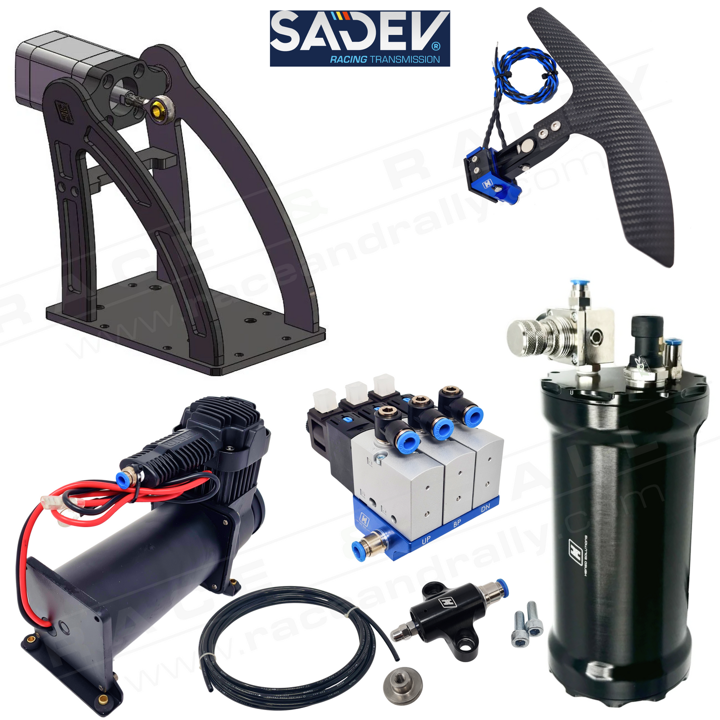 Complete Pneumatic Paddle Shift Kit for Sadev FWD Gearboxes - Race and Rally