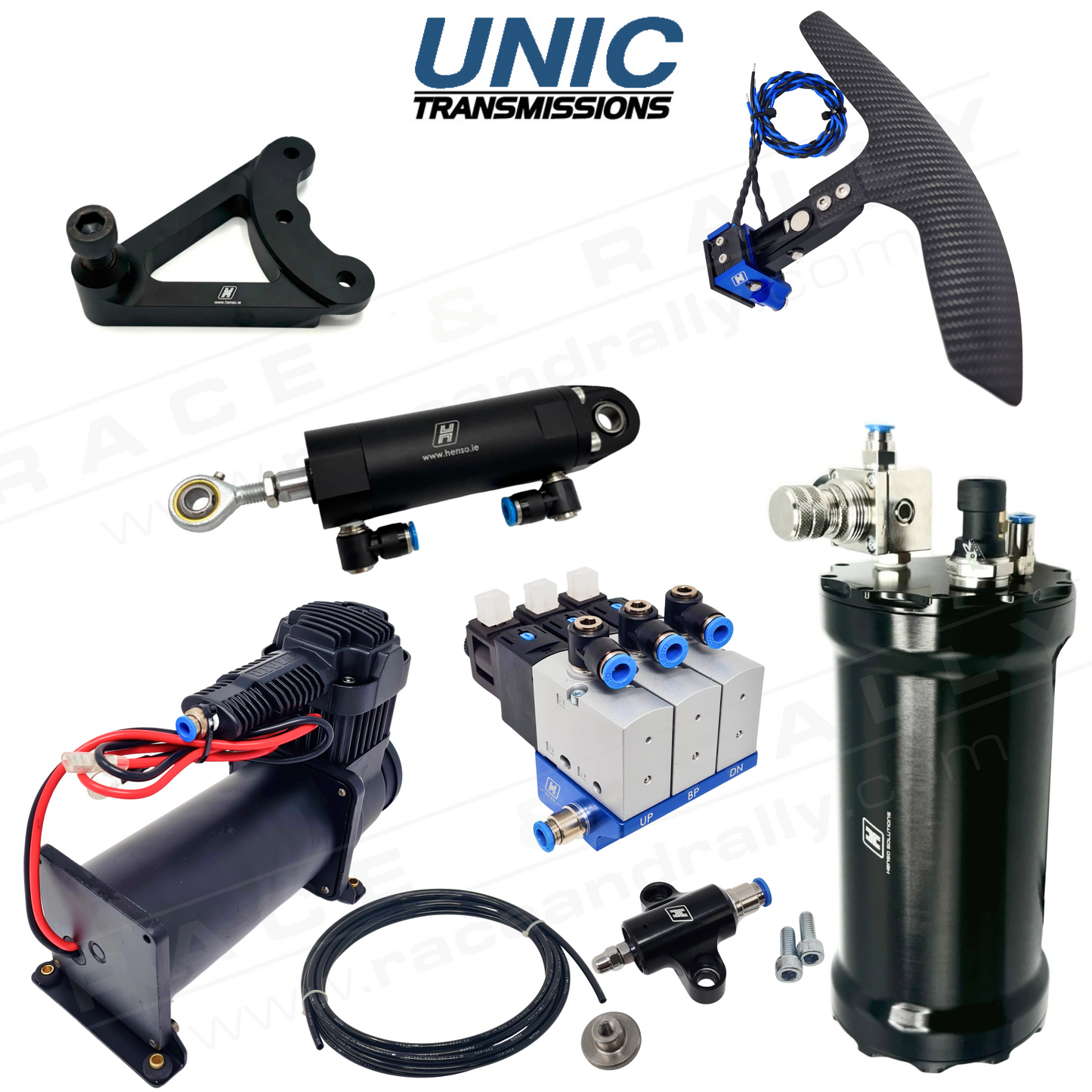 Complete Pneumatic Paddle Shift Kit for Unic 5-Speed Gearbox - Race and Rally