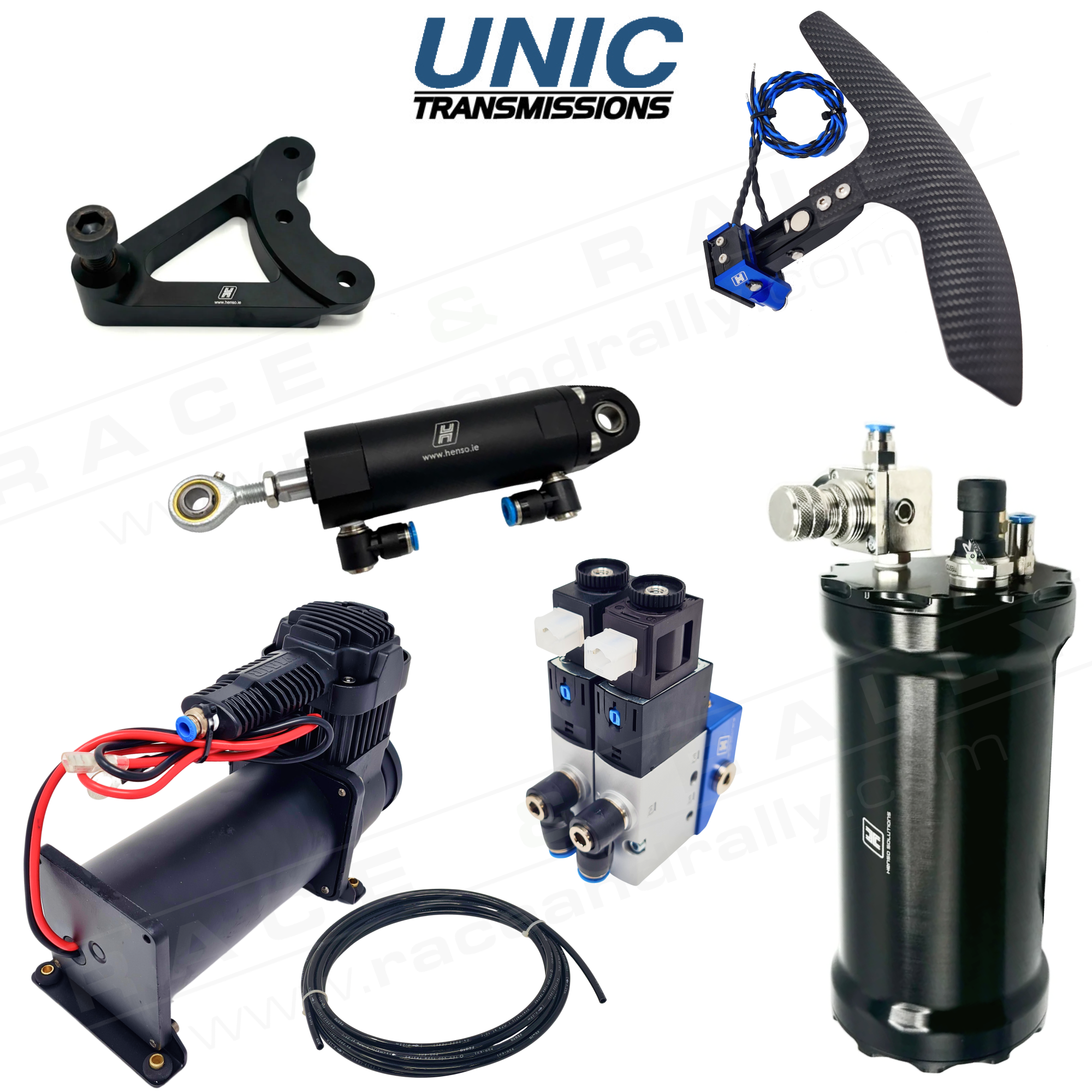 Complete Pneumatic Paddle Shift Kit for Unic 5-Speed Gearbox - Race and Rally