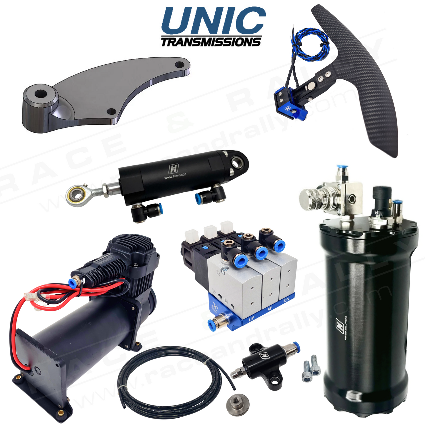 Complete Pneumatic Paddle Shift Kit for Unic 6-Speed Gearbox - Race and Rally