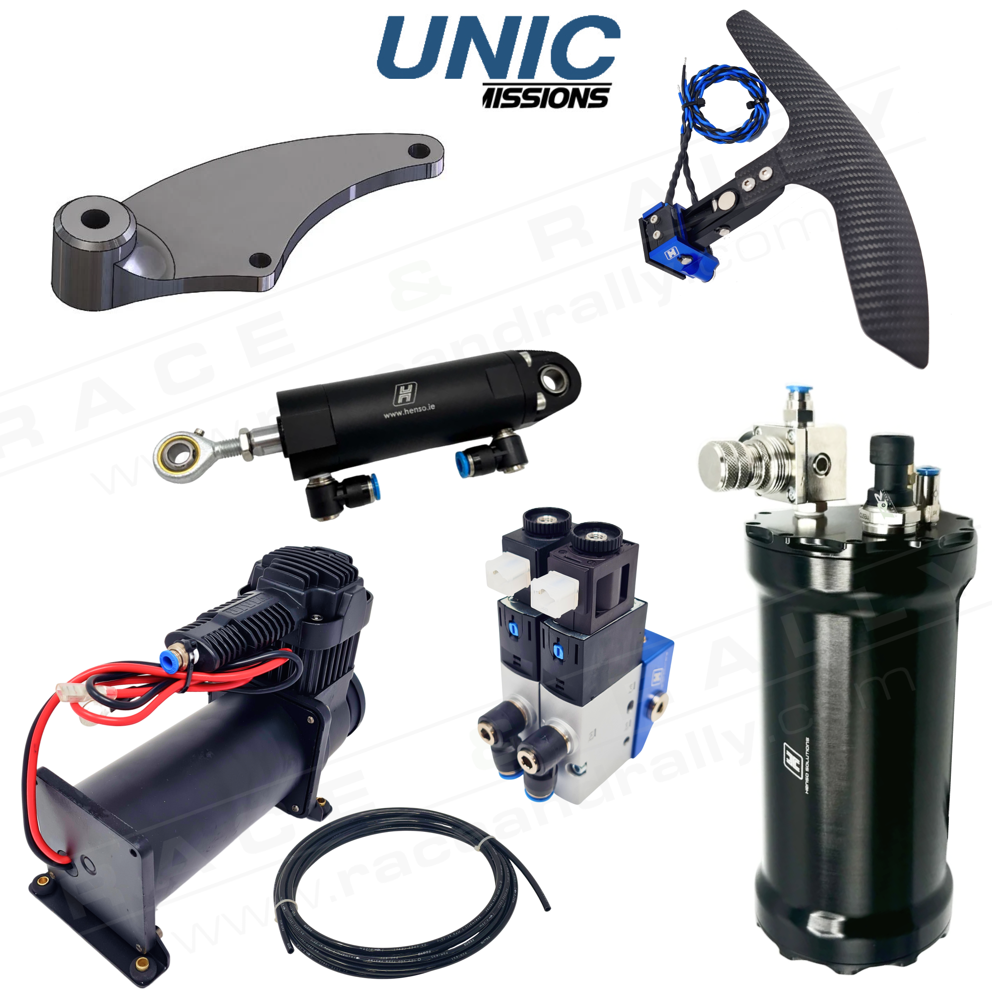 Complete Pneumatic Paddle Shift Kit for Unic 6-Speed Gearbox - Race and Rally