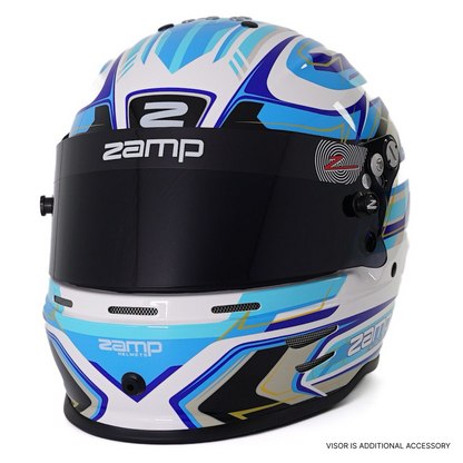 RZ 42 Youth Karting Helmet - Blue / White - Race and Rally