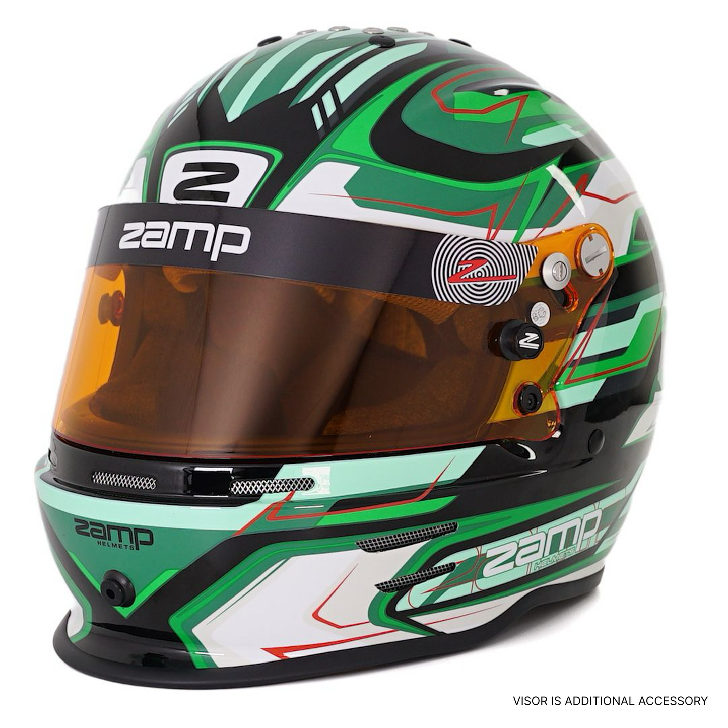 RZ 42 Youth Karting Helmet - Green / Black - Race and Rally