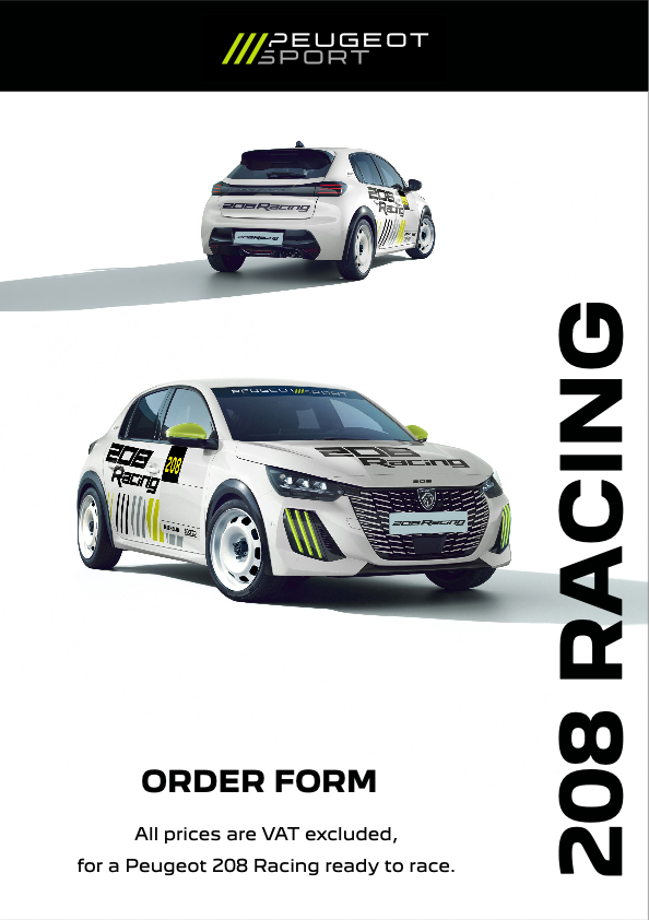 Peugeot 208 Racing (FR6) Order Form