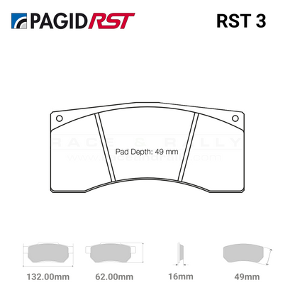 Pagid Racing 1595 Brake Pads - RST 3 Compound
