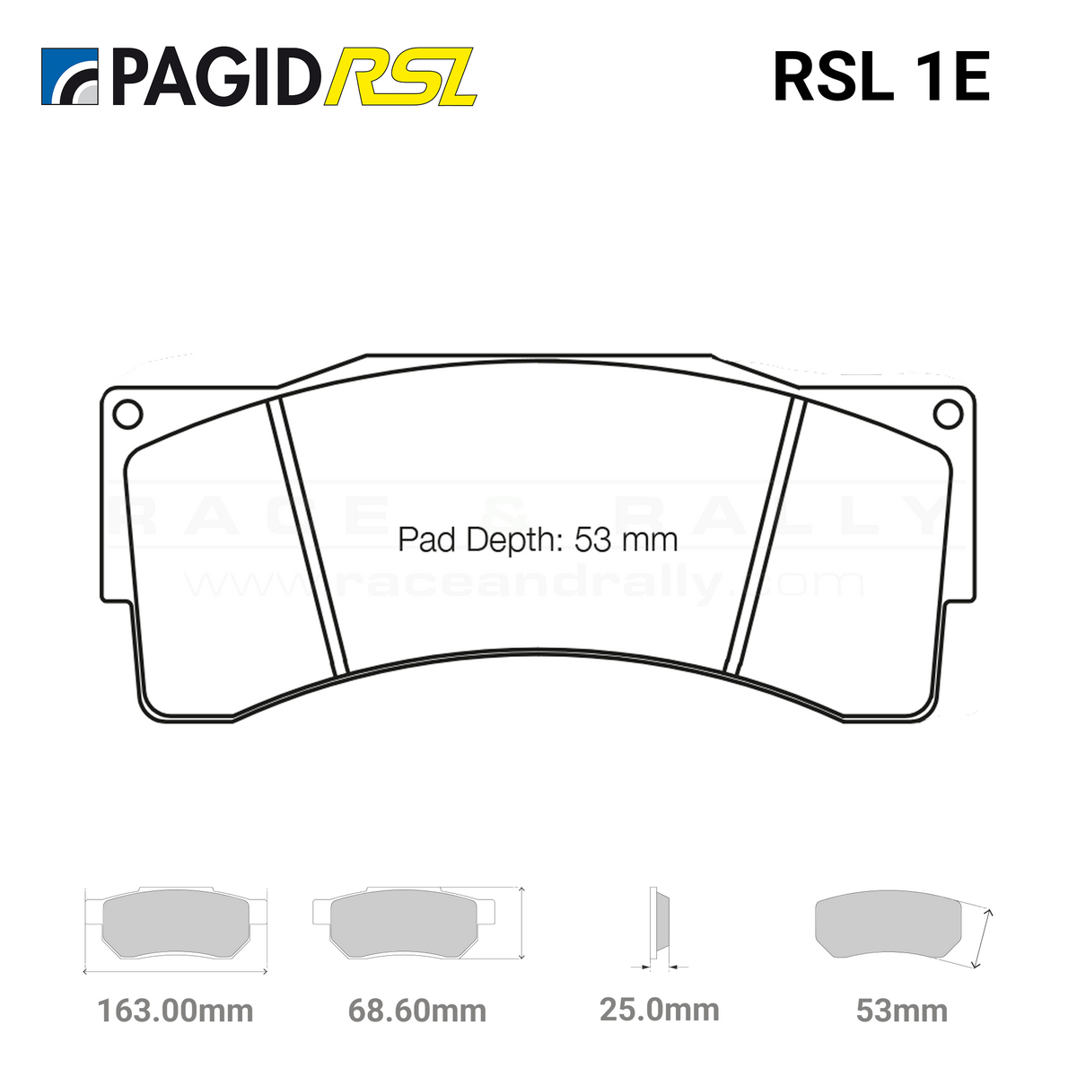Pagid Racing 8222 Brake Pads - RSL 1E Compound