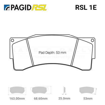 Pagid Racing 8222 Brake Pads - RSL 1E Compound
