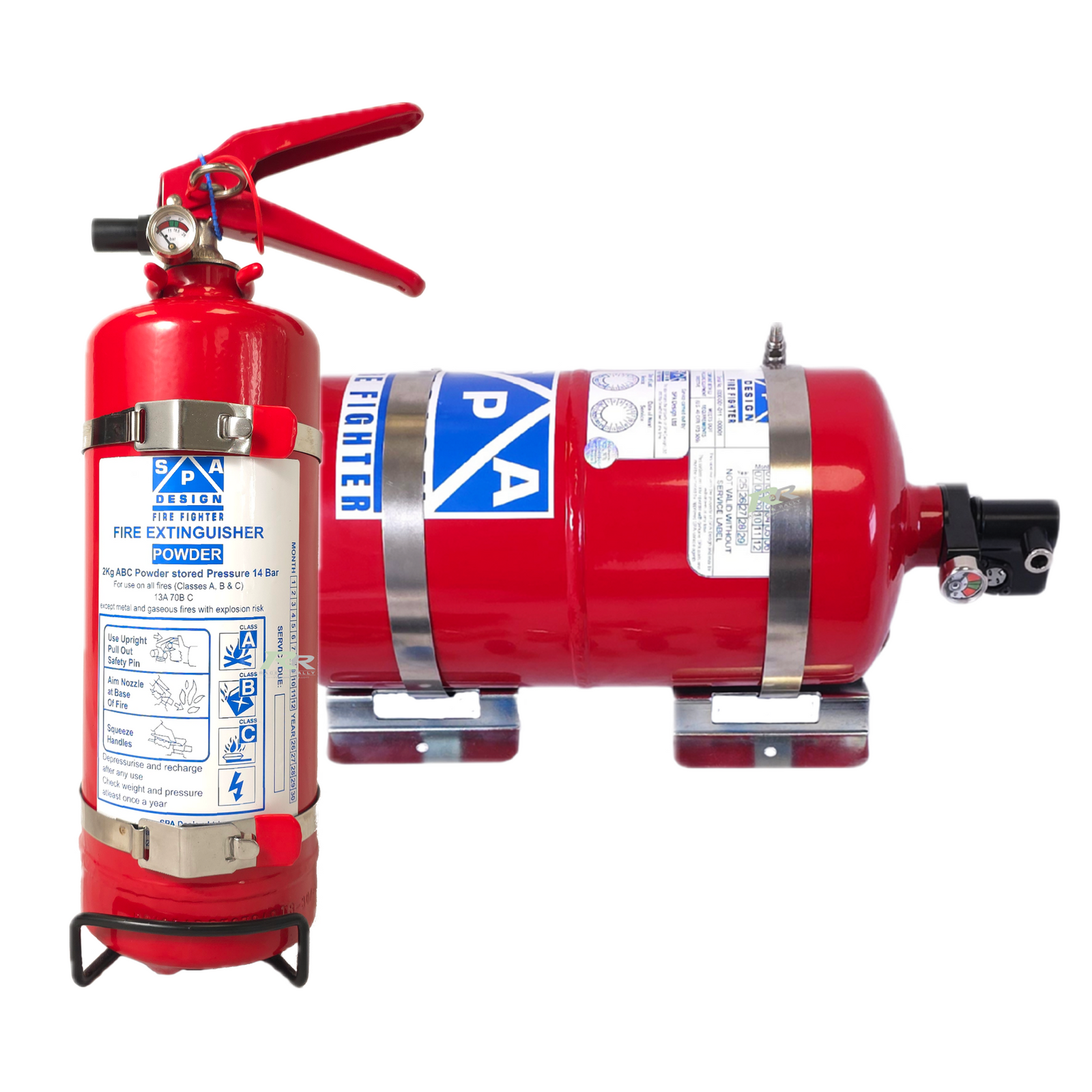 SPA FireFighter Electrical 4 ltr with 2.0 Kg ABC Powder Handheld Rally Pack - Race and Rally