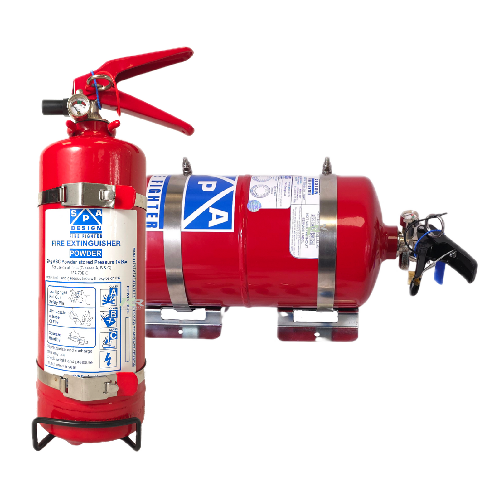 SPA FireFighter Mechanical 4 ltr with 2.0 Kg ABC Powder Handheld Rally Pack - Race and Rally