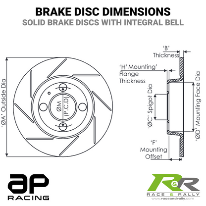 Ø264mm x 11.1mm Solid Brake Disc with Integral Bell - 4 x 107.95mm PCD